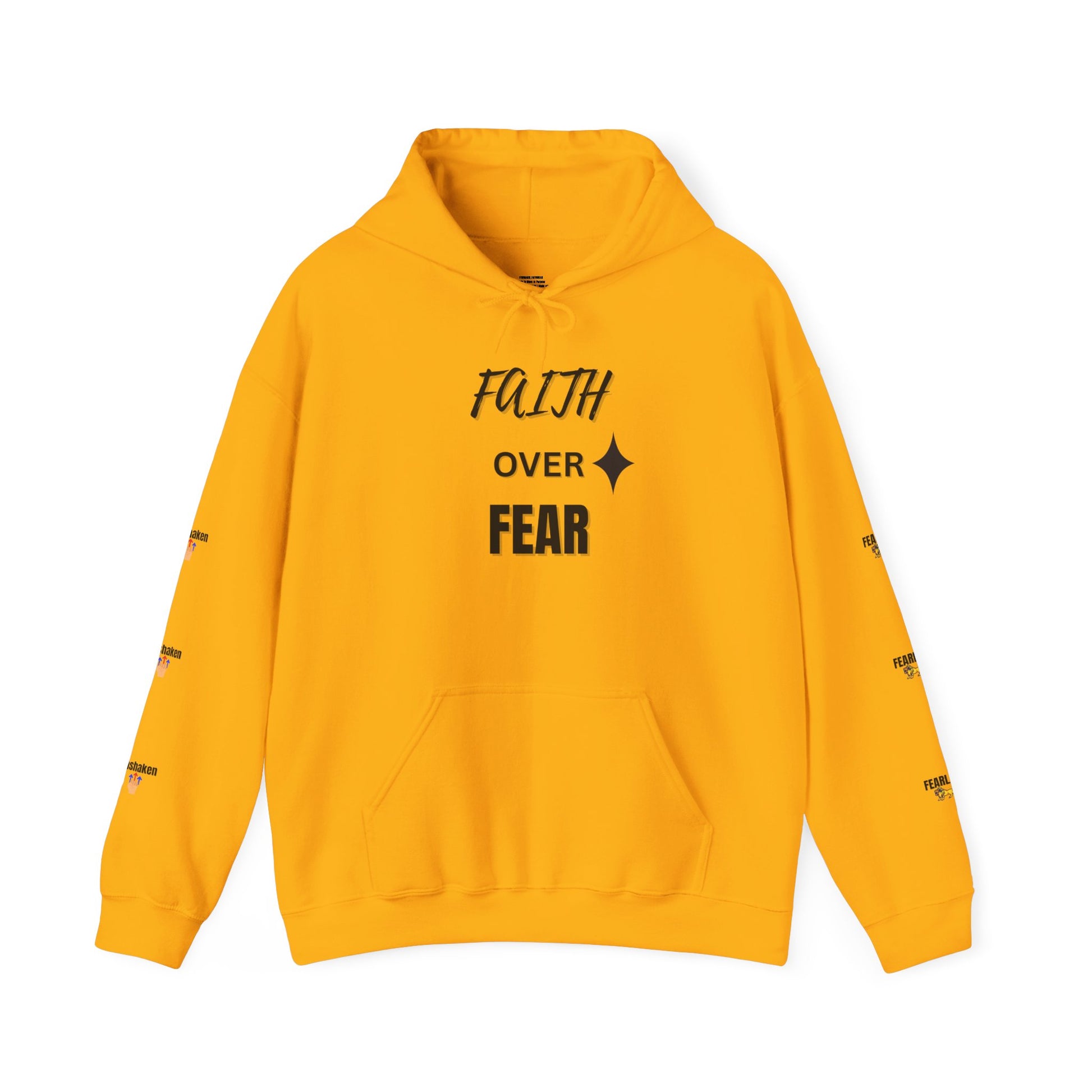 Faith Over Fear Hoodie - Unisex Heavy Blend Sweatshirt for Comfort and Inspiration