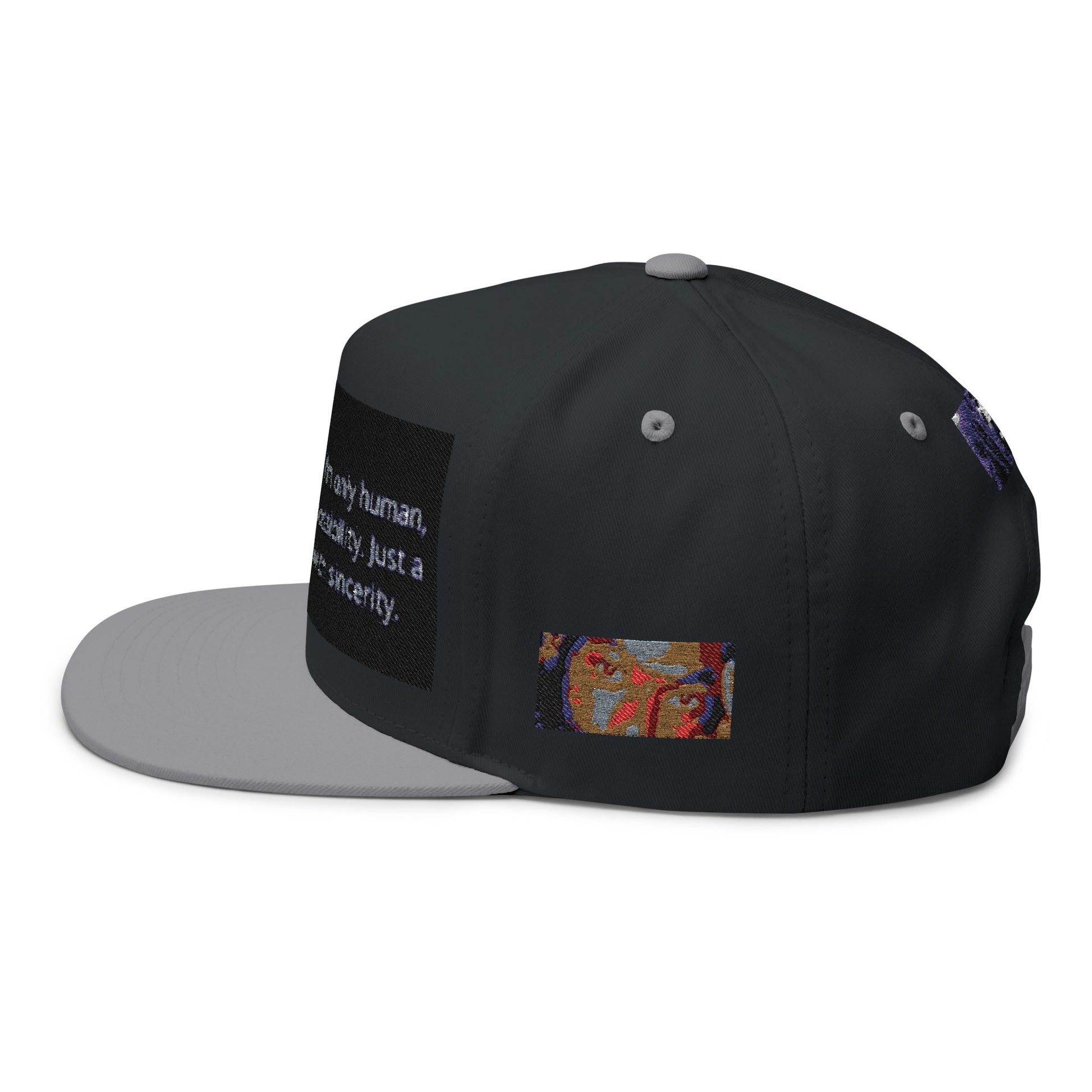 Embroidered Flat Bill Cap - Statement Hat for Women, Casual Style, Gift for Her, Trendy Accessory, Unique Fashion Statement