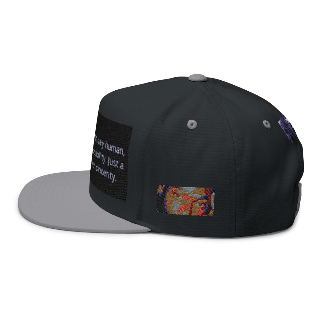 Embroidered Flat Bill Cap - Statement Hat for Women, Casual Style, Gift for Her, Trendy Accessory, Unique Fashion Statement