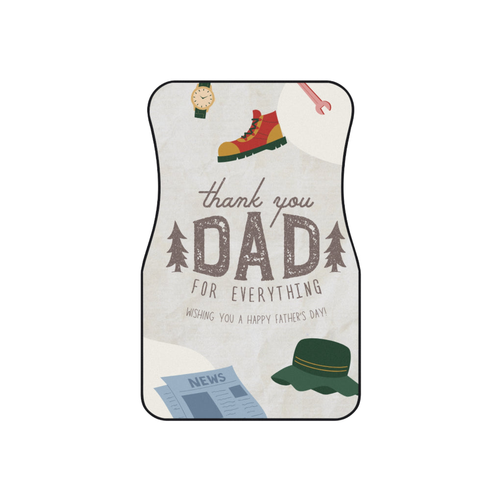 Personalized Dad Car Mats Set - Thank You Dad for Everything - Perfect Gift for Father's Day