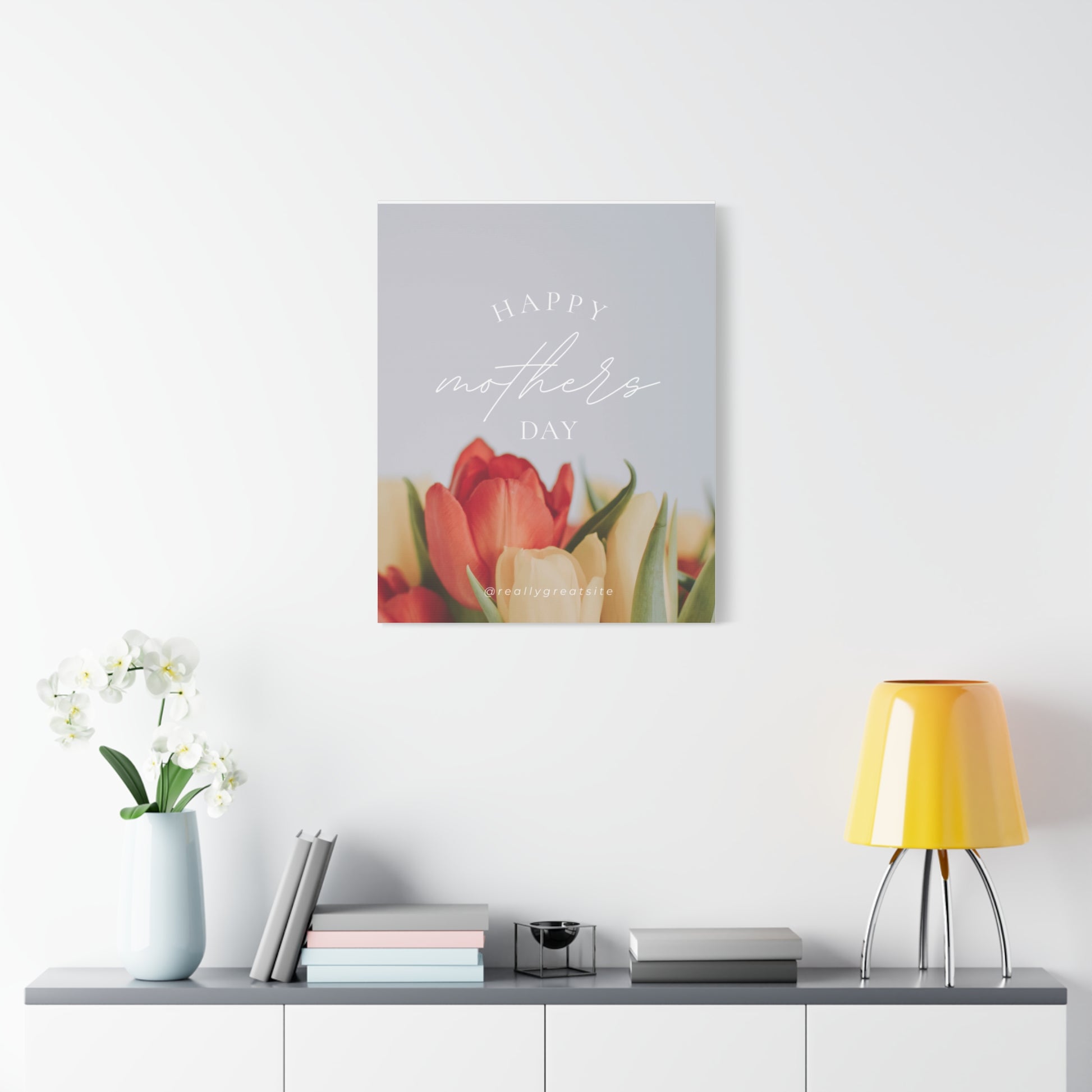 Mother's Day Matte Canvas Wall Art - Floral Design