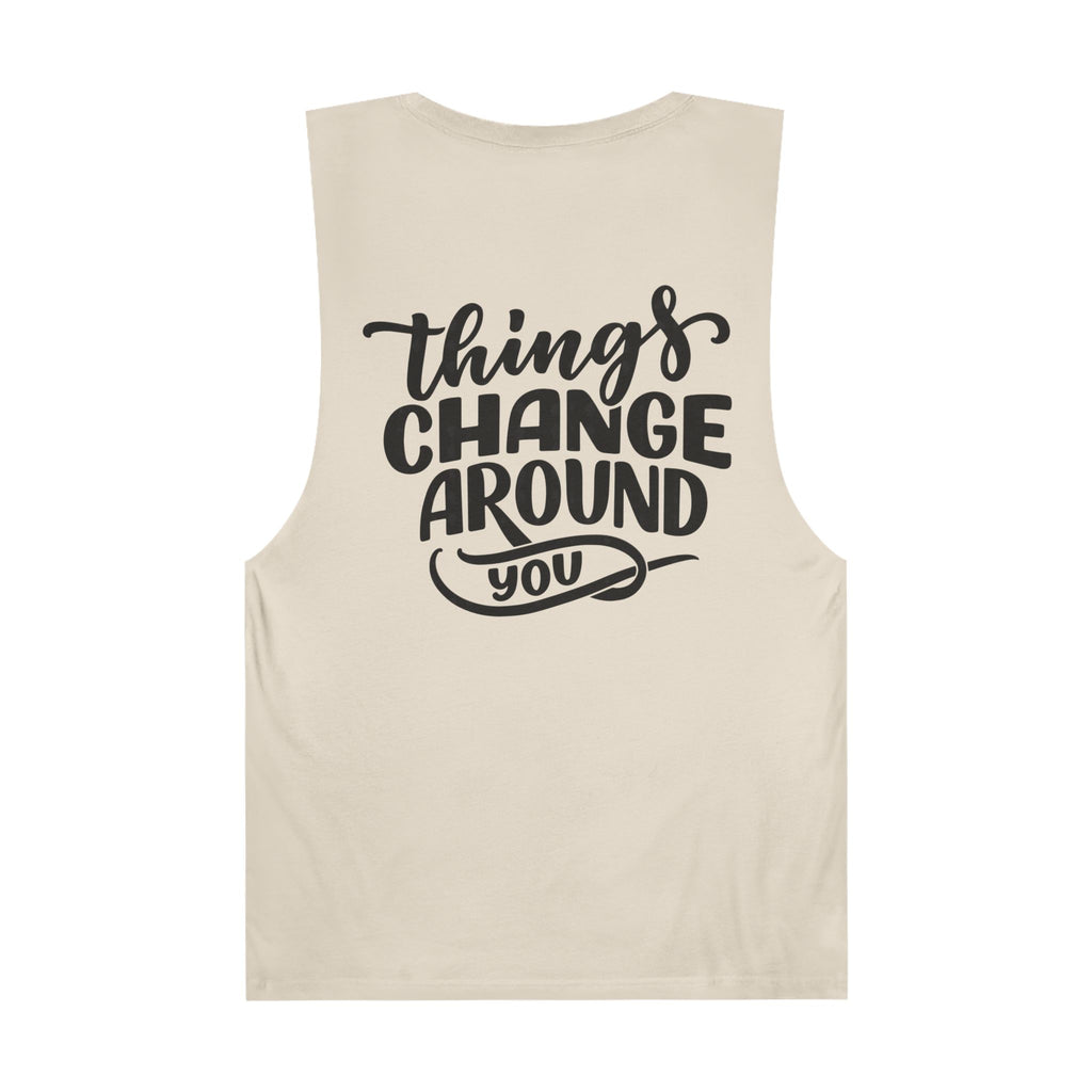 Inspirational Unisex Tank Top - 'Life is a Journey' & 'Things Change Around You'