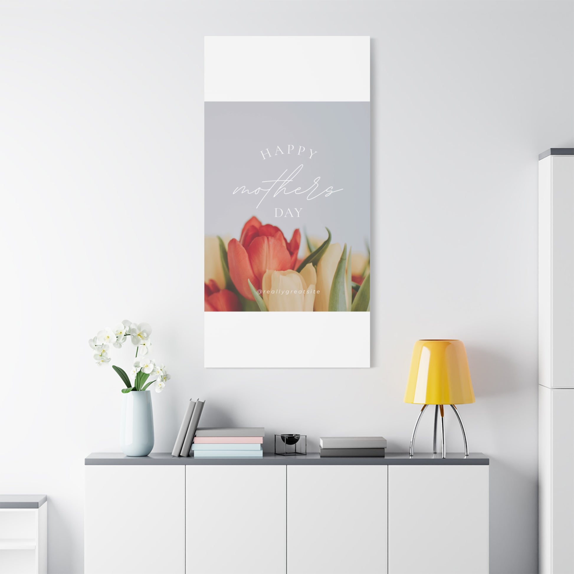 Mother's Day Matte Canvas Wall Art - Floral Design