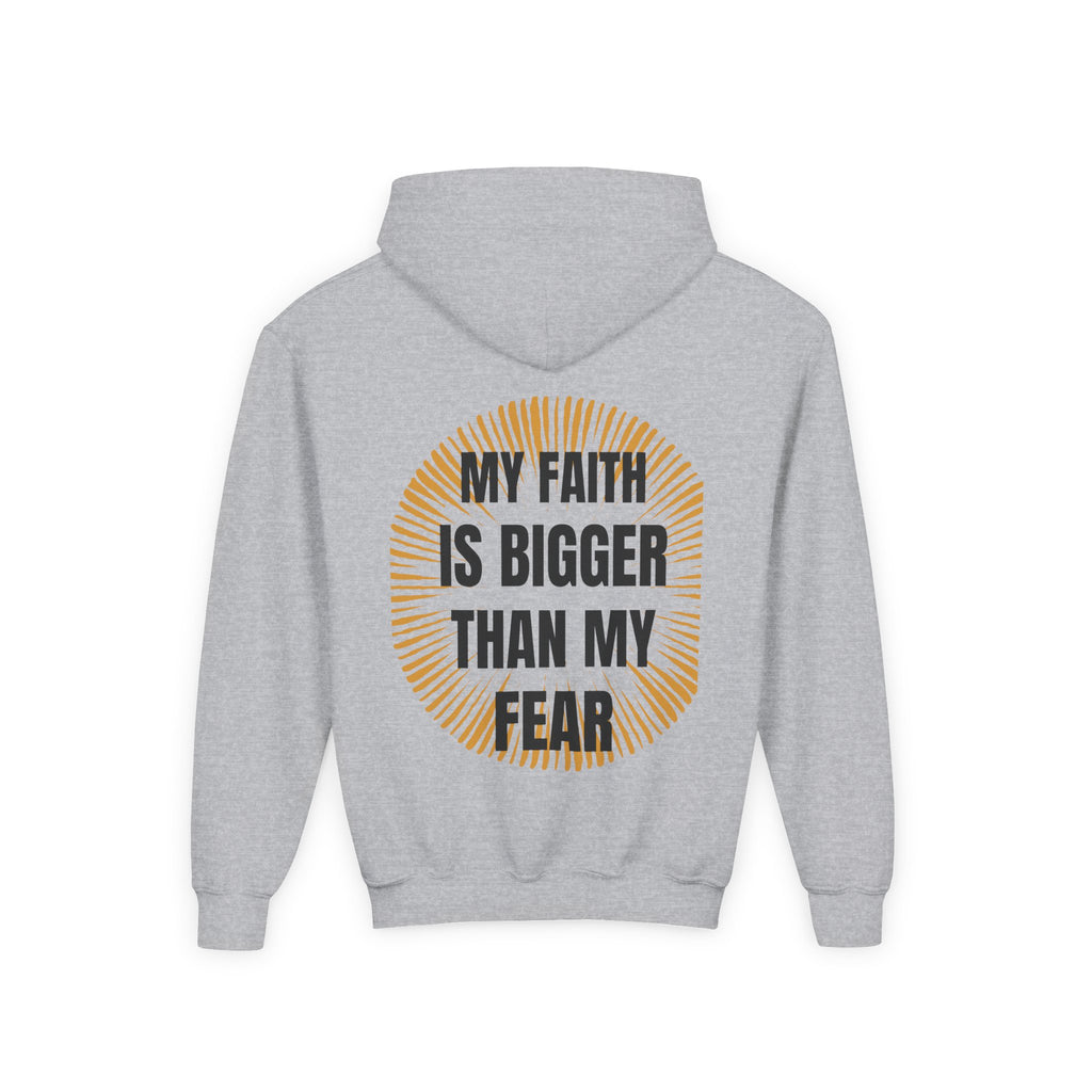 Inspirational Youth Hoodie - "Faith Over Fear" Design