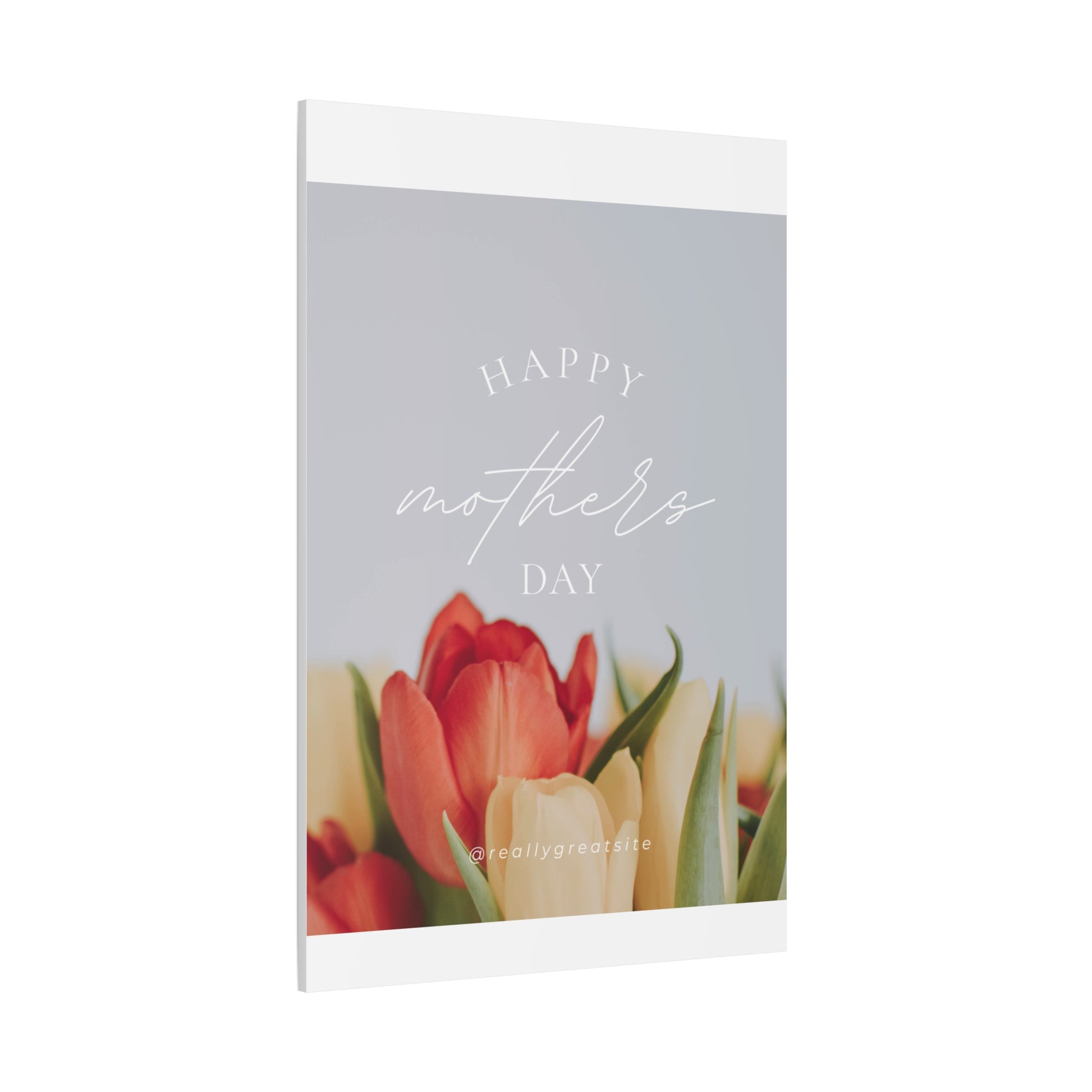Mother's Day Matte Canvas Wall Art - Floral Design