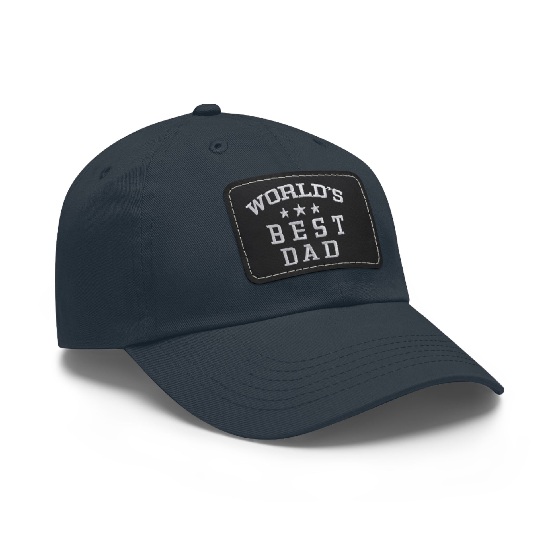 World's Best Dad Leather Patch Dad Hat