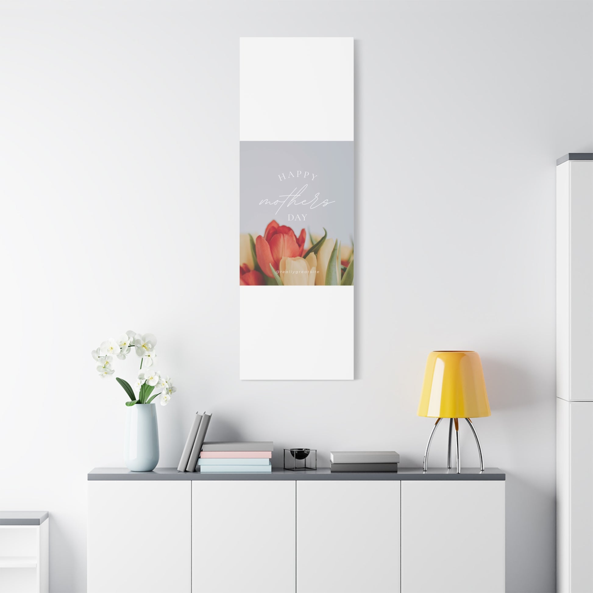 Mother's Day Matte Canvas Wall Art - Floral Design