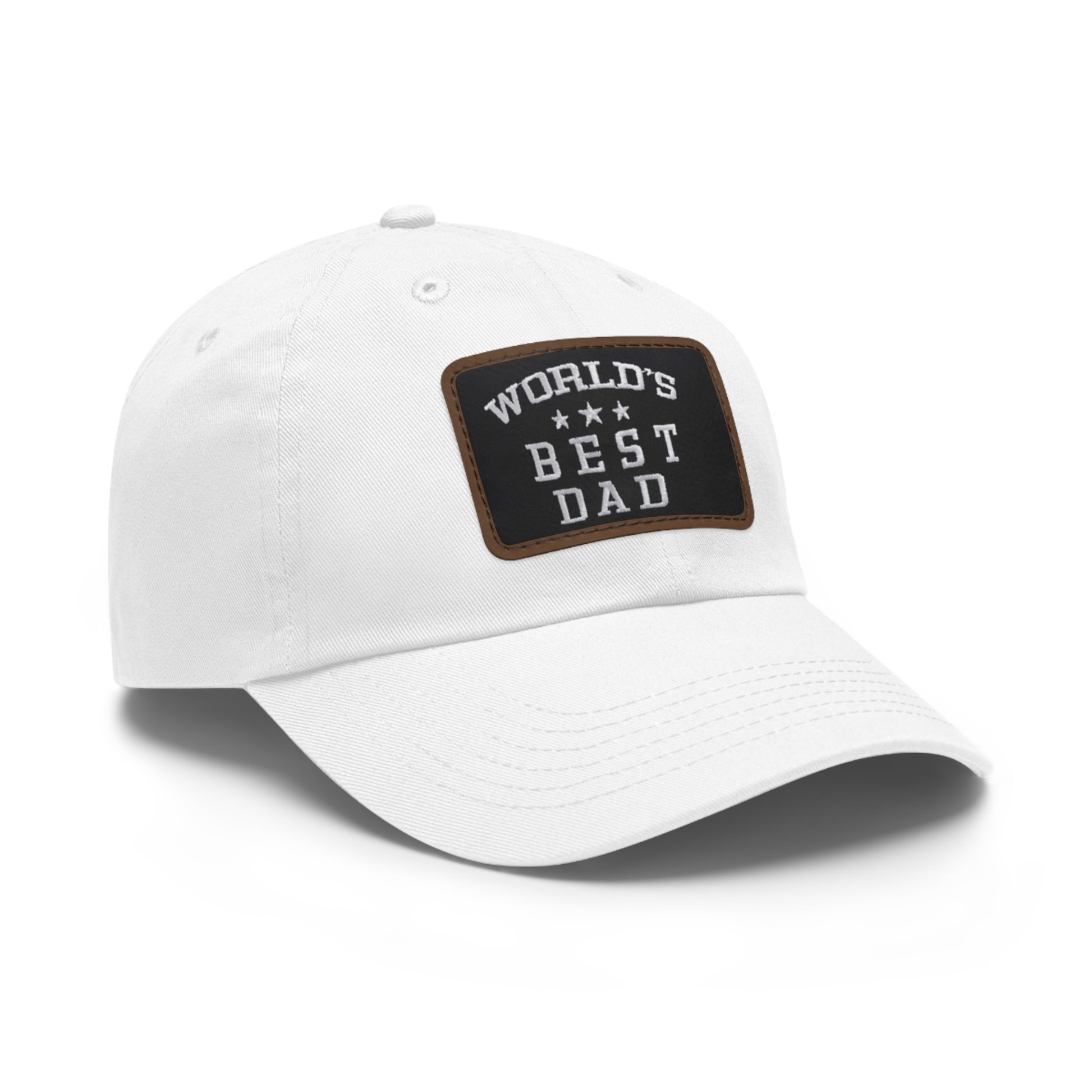 World's Best Dad Leather Patch Dad Hat