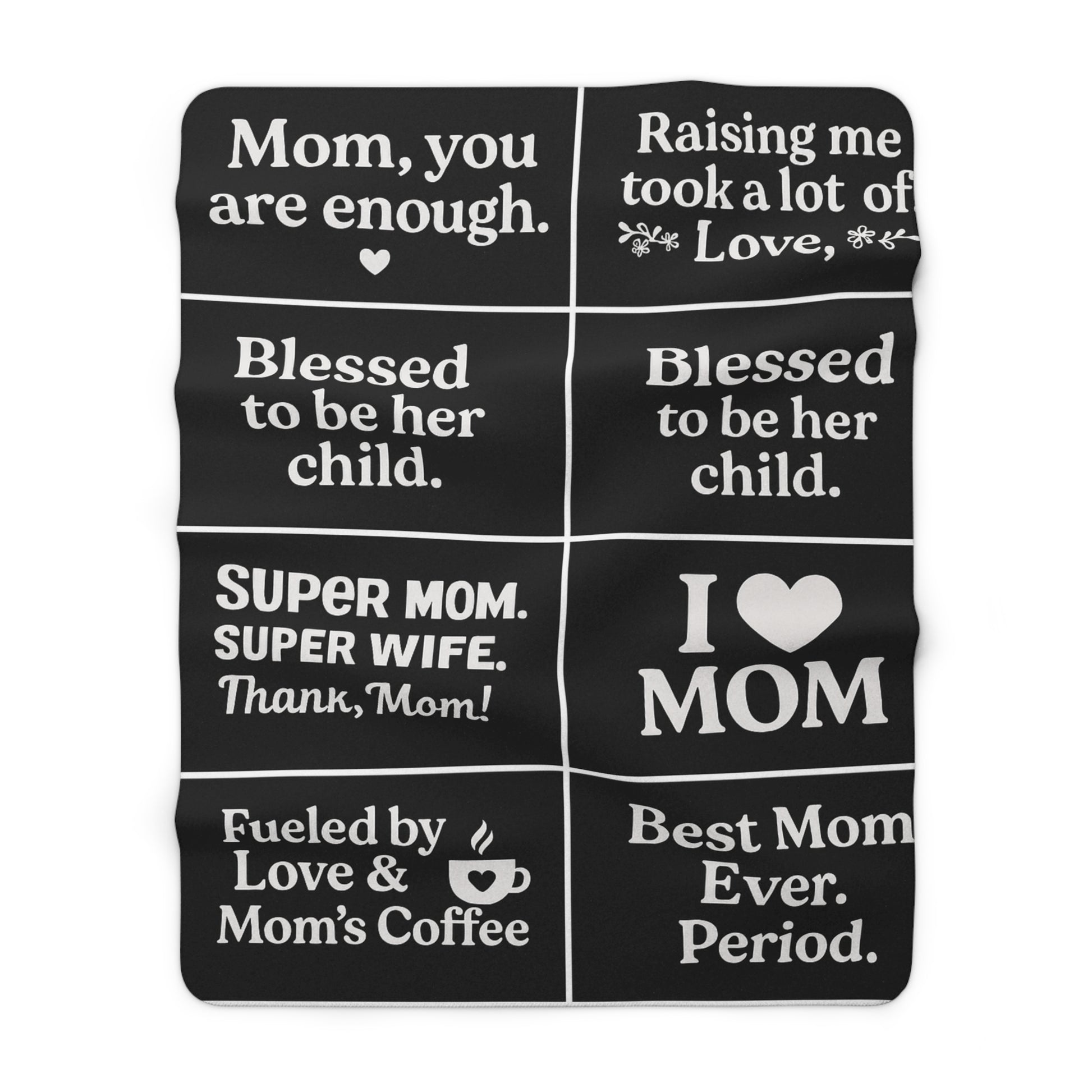 Cozy Sherpa Fleece Blanket for Moms - 'Best Mom Ever' Gift