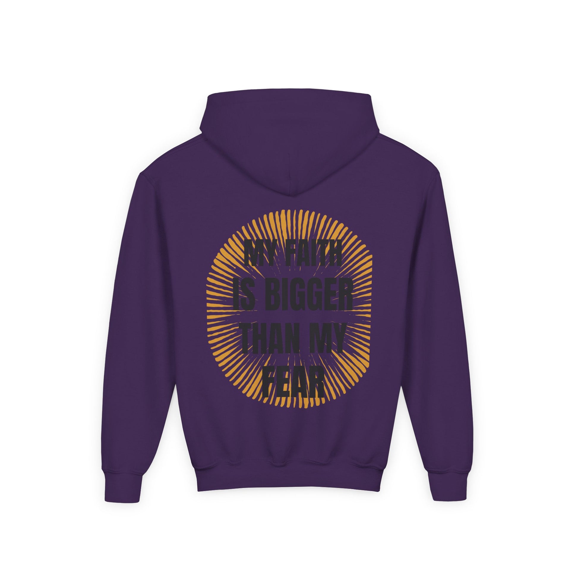 Inspirational Youth Hoodie - "Faith Over Fear" Design