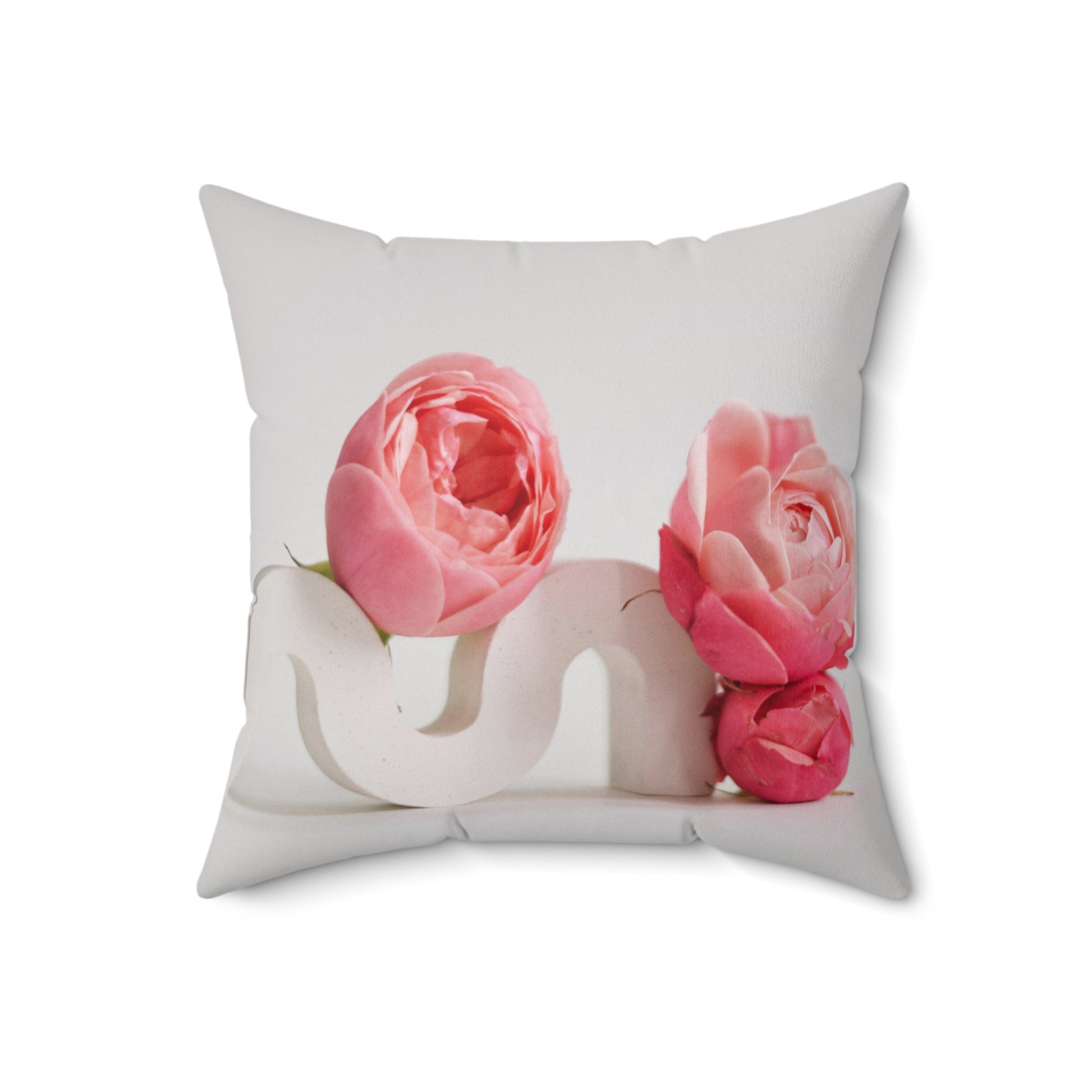 Mother's Day Floral Square Pillow - Love You More Than Stars