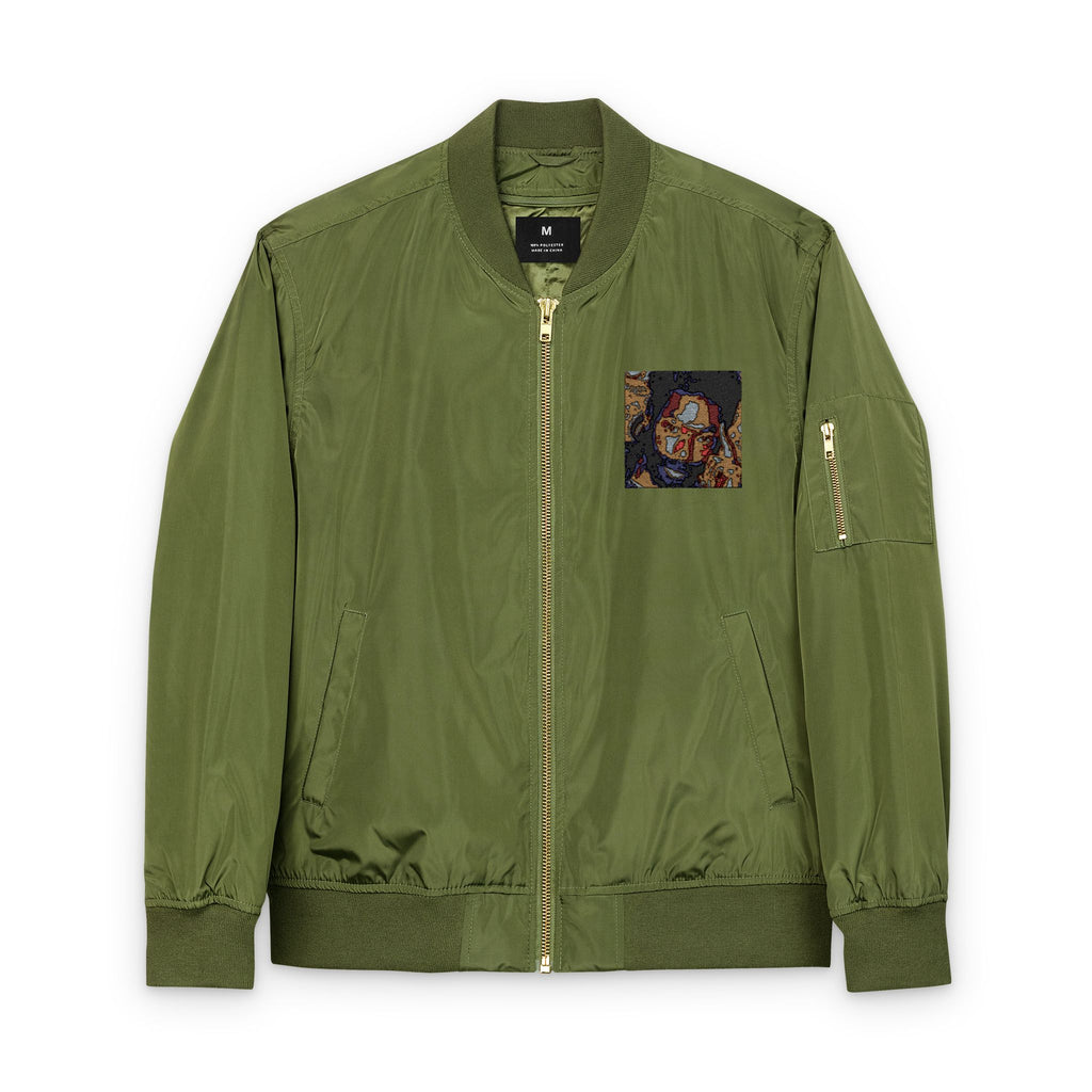 Eco-Friendly Embroidered Bomber Jacket, Stylish Outerwear for Outdoor Adventures, Unisex Fashion, Sustainable Gift, Casual Wardrobe Staple