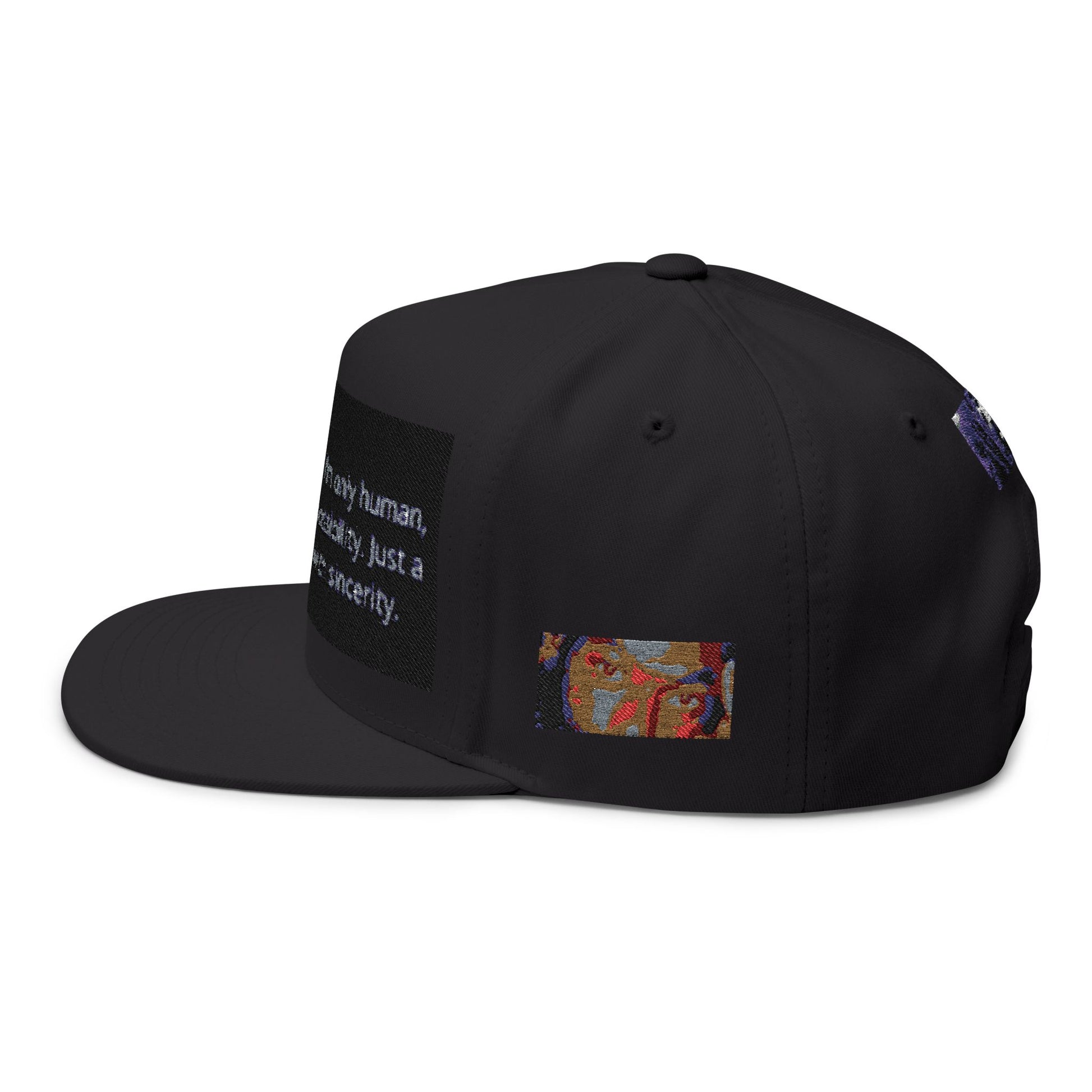 Embroidered Flat Bill Cap - Statement Hat for Women, Casual Style, Gift for Her, Trendy Accessory, Unique Fashion Statement