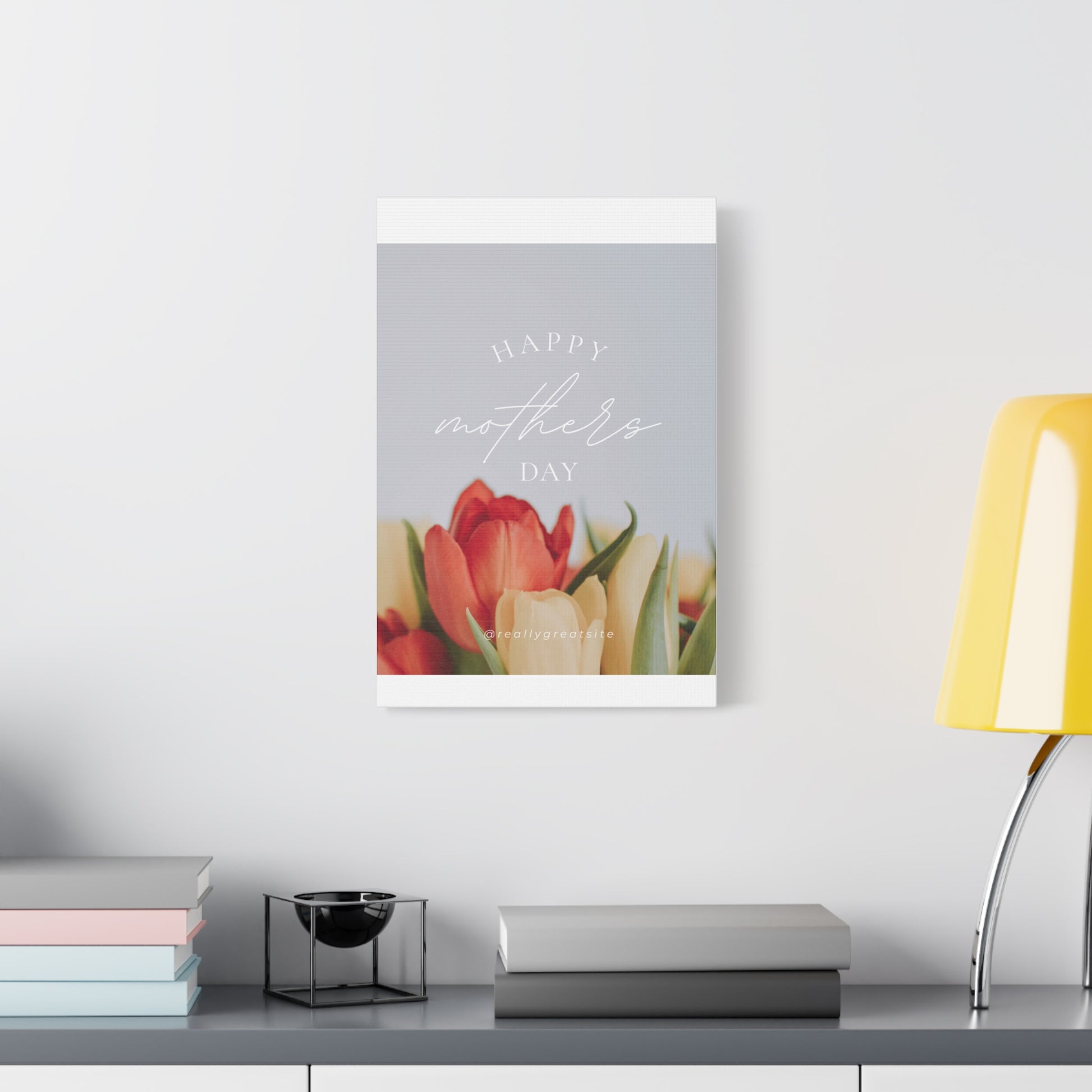 Mother's Day Matte Canvas Wall Art - Floral Design