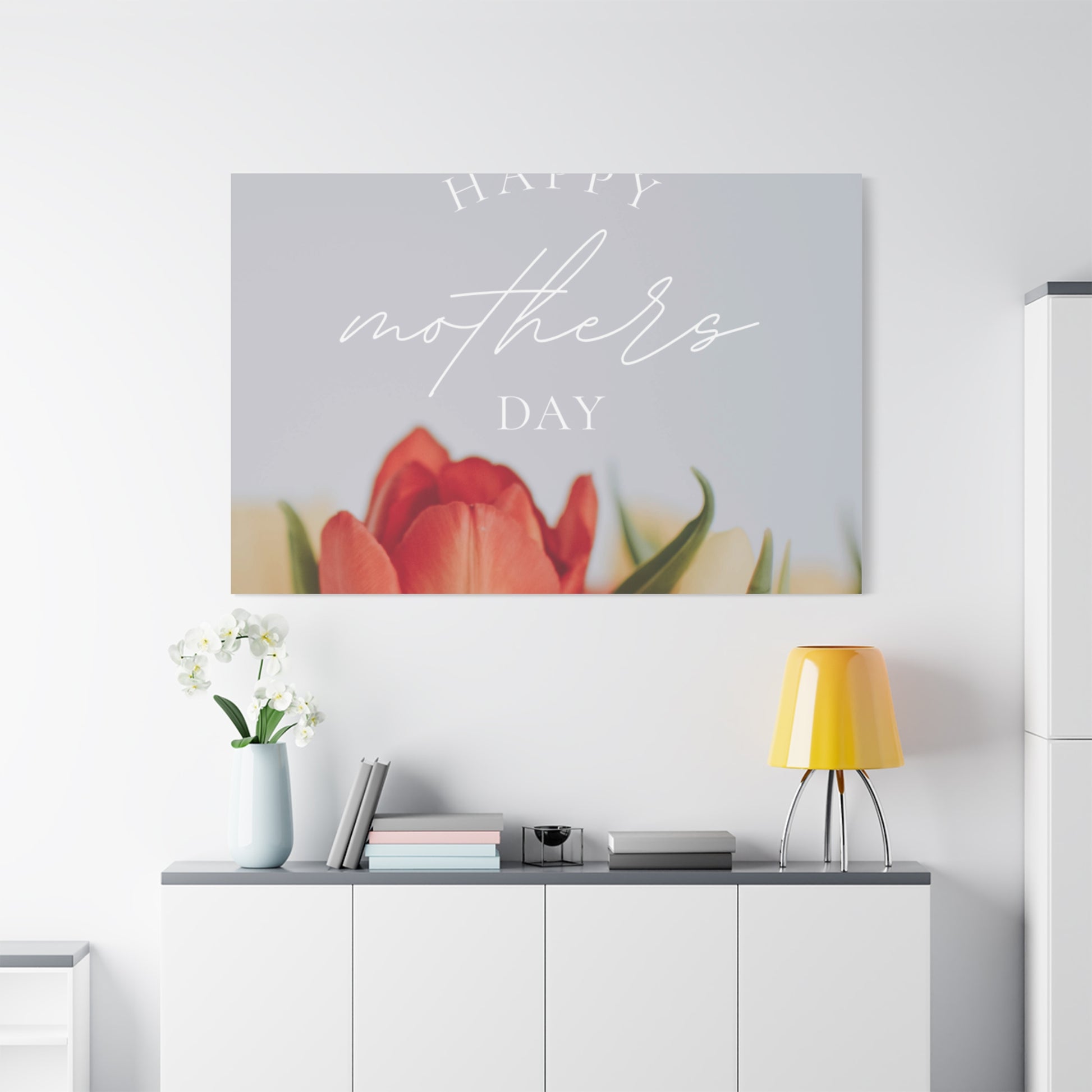 Mother's Day Matte Canvas Wall Art - Floral Design