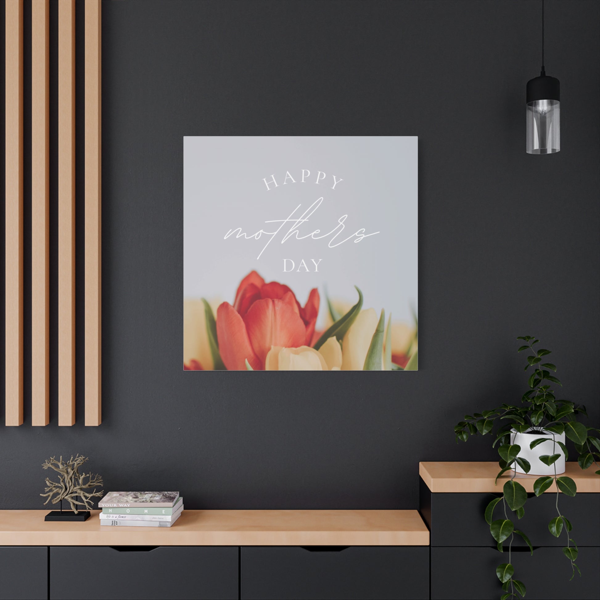 Mother's Day Matte Canvas Wall Art - Floral Design