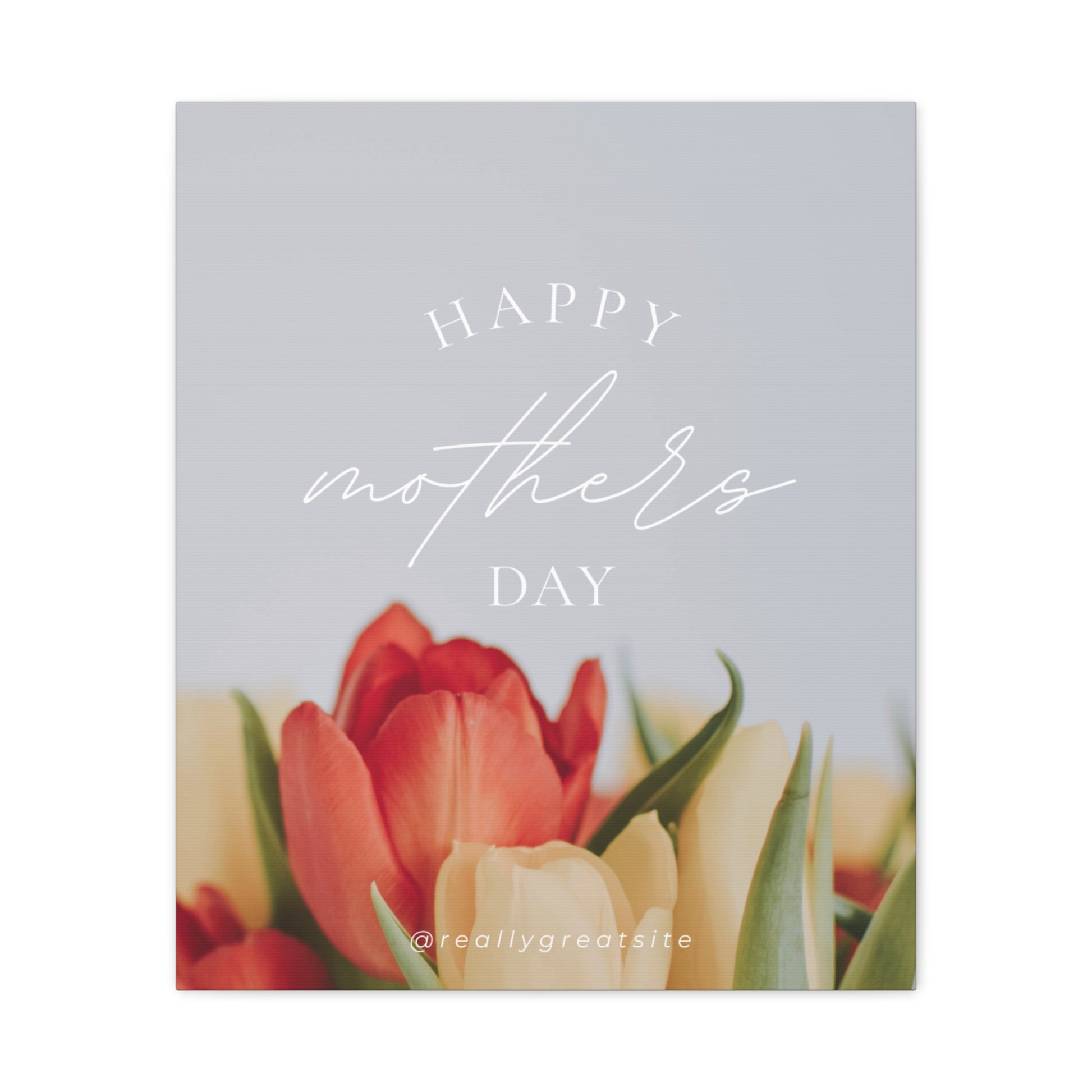 Mother's Day Matte Canvas Wall Art - Floral Design