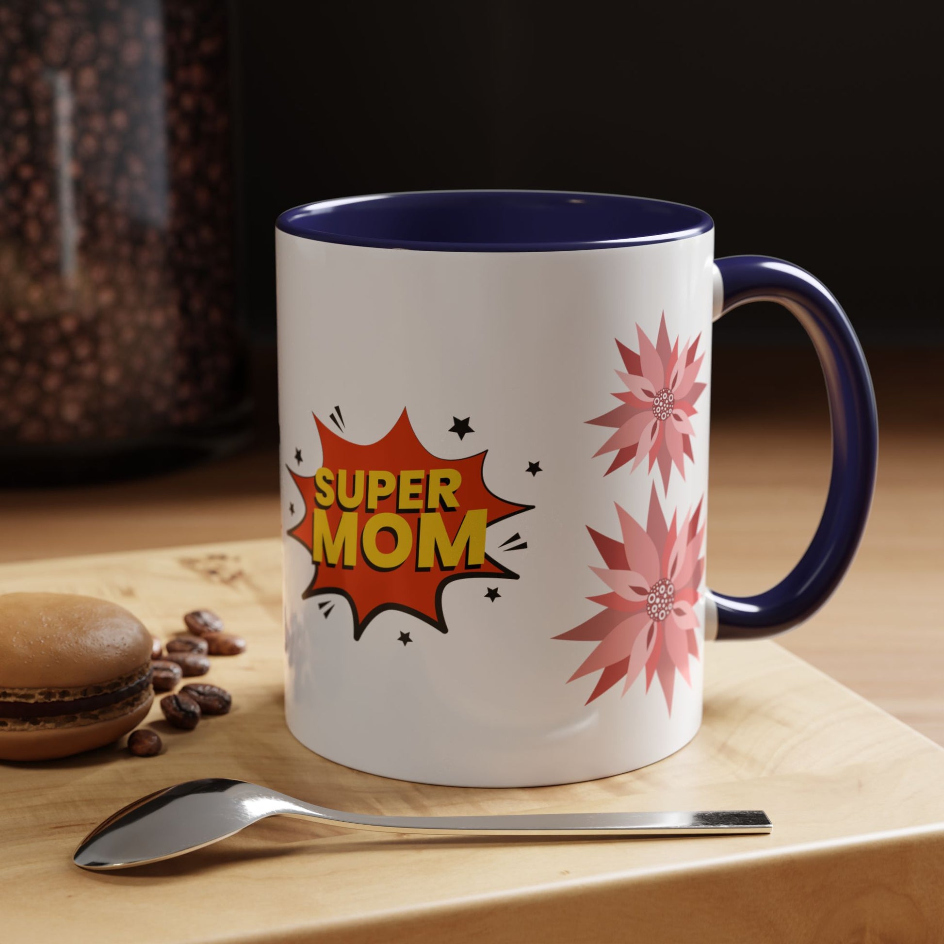 Super Mom Accent Coffee Mug - Perfect Gift for Mother's Day & Birthdays