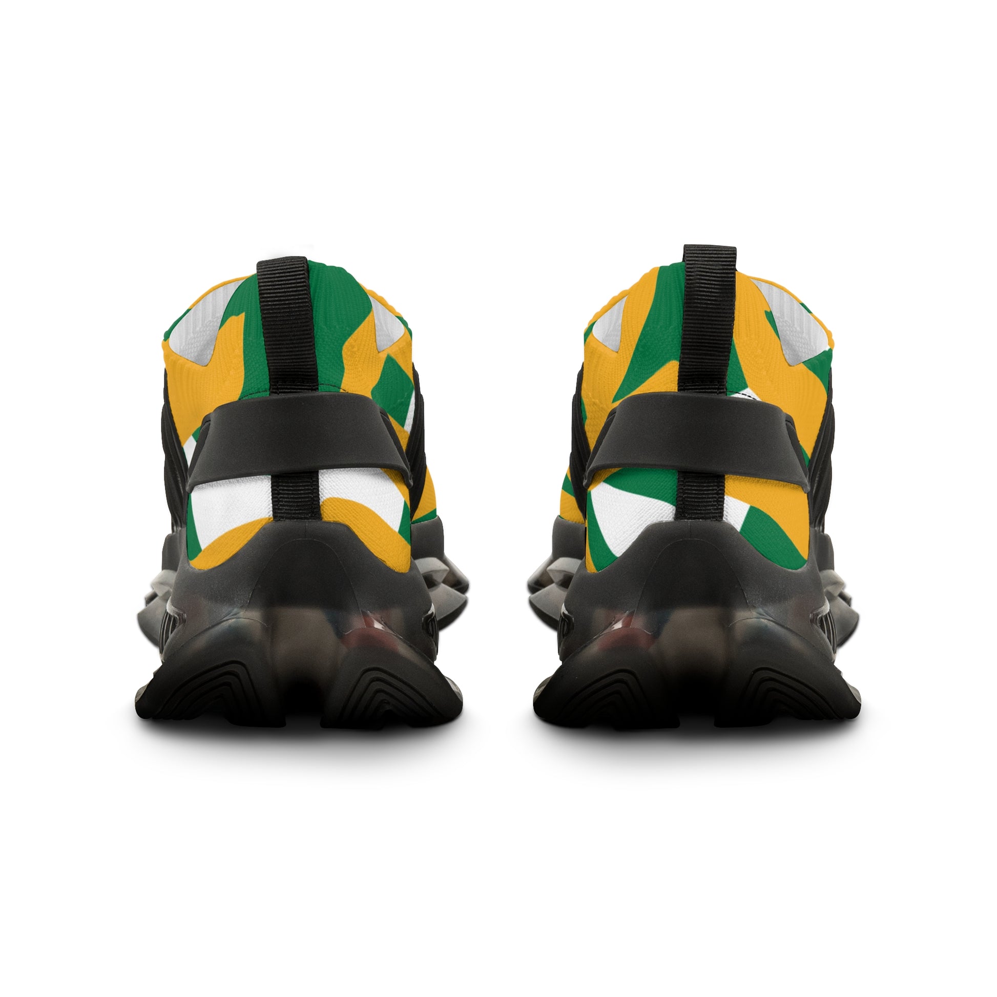 Stylish Men's Mesh Sneakers - Trendy Yellow and Green Athletic Shoes