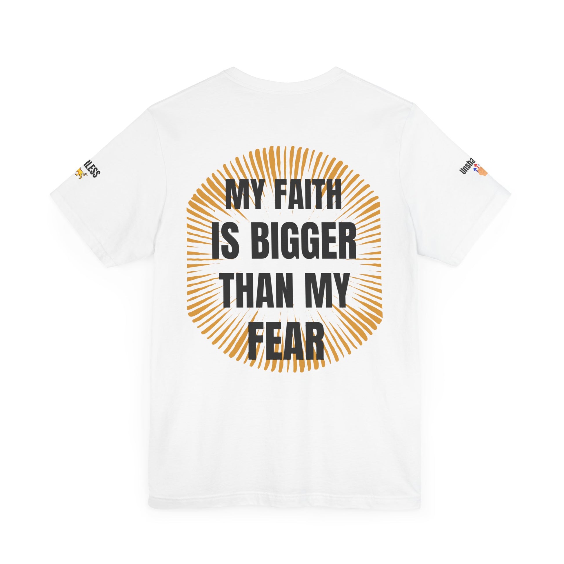 Faith Over Fear T-Shirt for Inspiration and Empowerment, Unisex Short Sleeve Tee for Motivational Gifts, Spiritual Apparel, Mindfulness