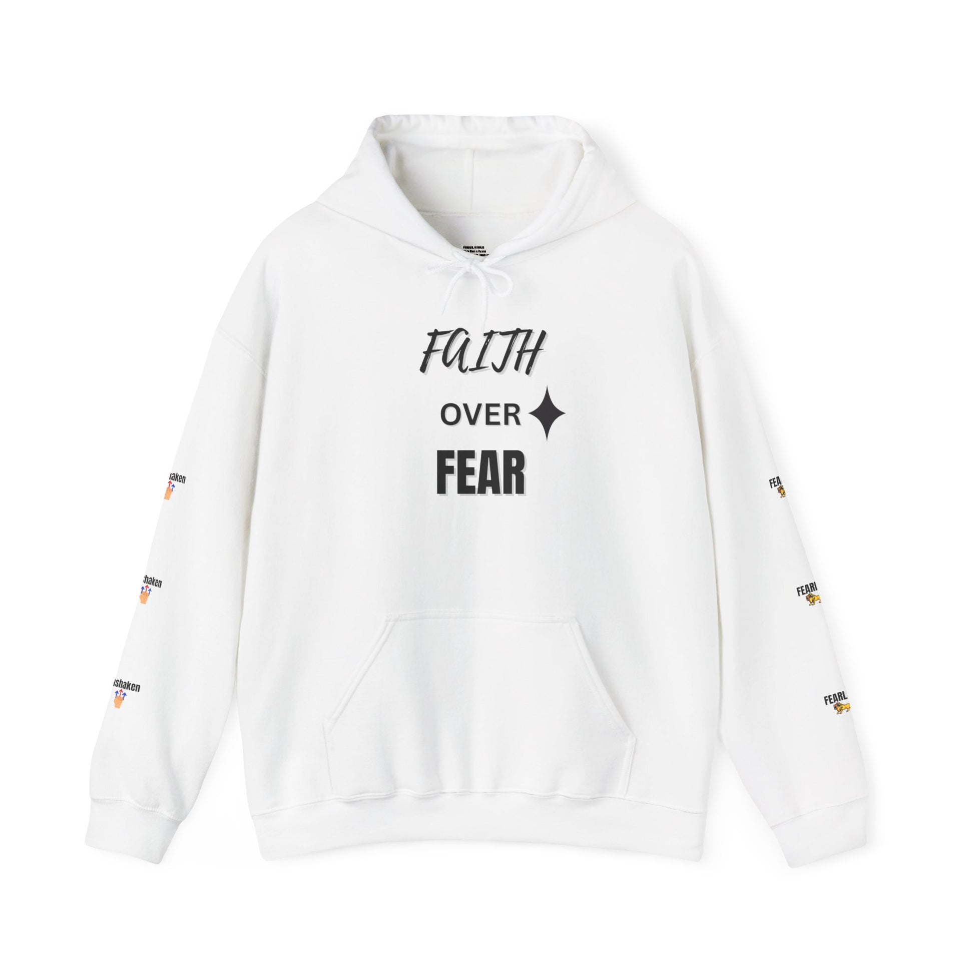 Faith Over Fear Hoodie - Unisex Heavy Blend Sweatshirt for Comfort and Inspiration