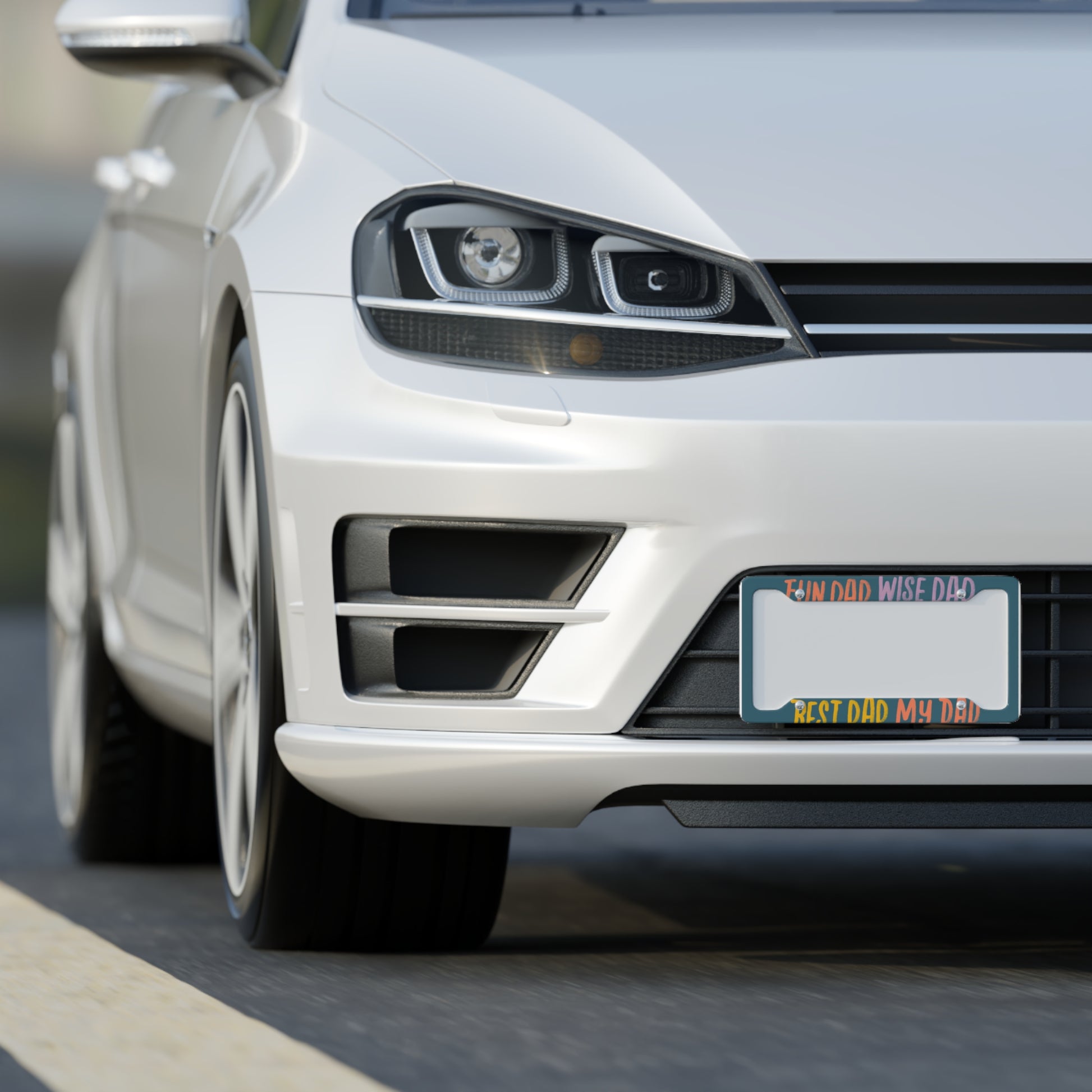 Colorful Dad License Plate Frame - Perfect Gift for Father's Day
