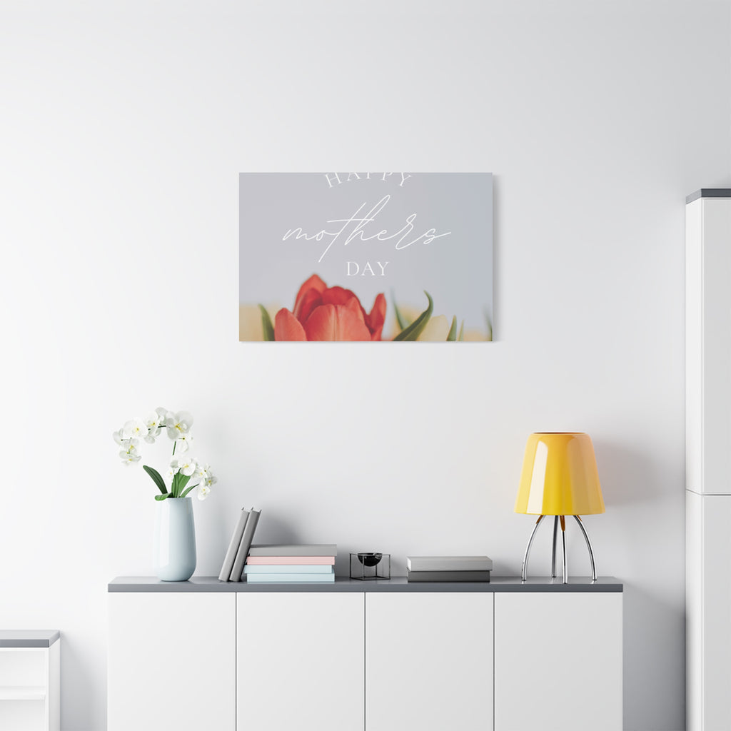 Mother's Day Matte Canvas Wall Art - Floral Design