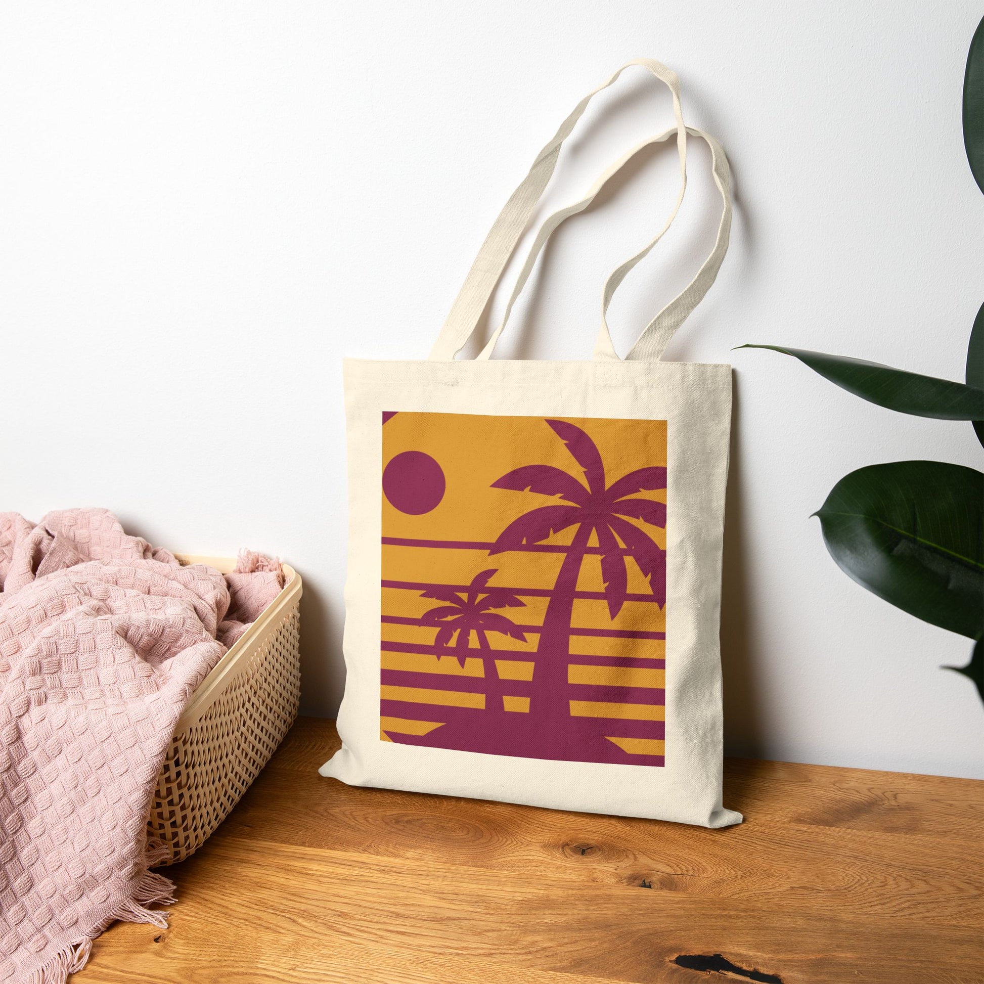 Vibrant Cotton Canvas Tote Bag - Happy and Dazzling Design for Beach Days and Everyday Adventures