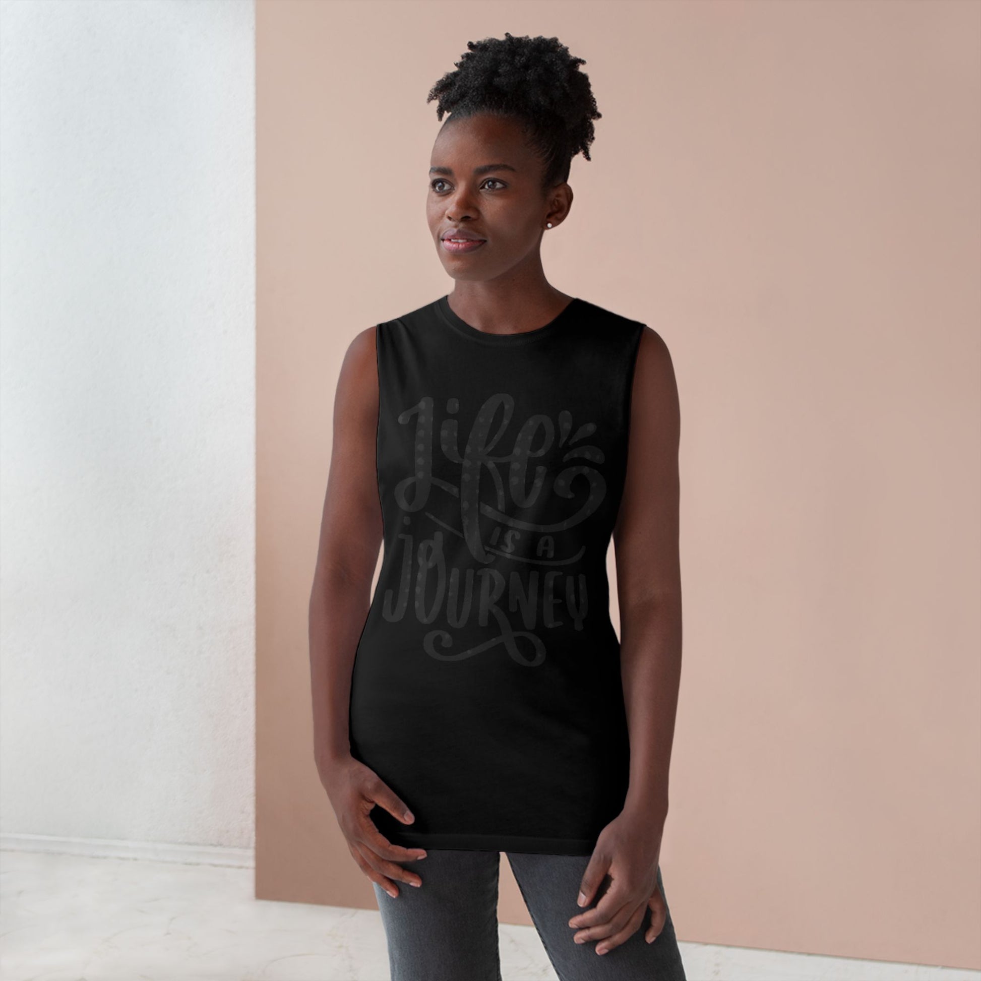 Inspirational Unisex Tank Top - 'Life is a Journey' & 'Things Change Around You'