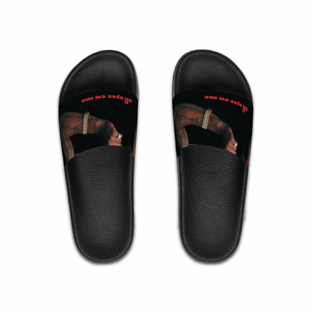Men's Slide Sandals - All Eyez On Me Design for Casual Comfort