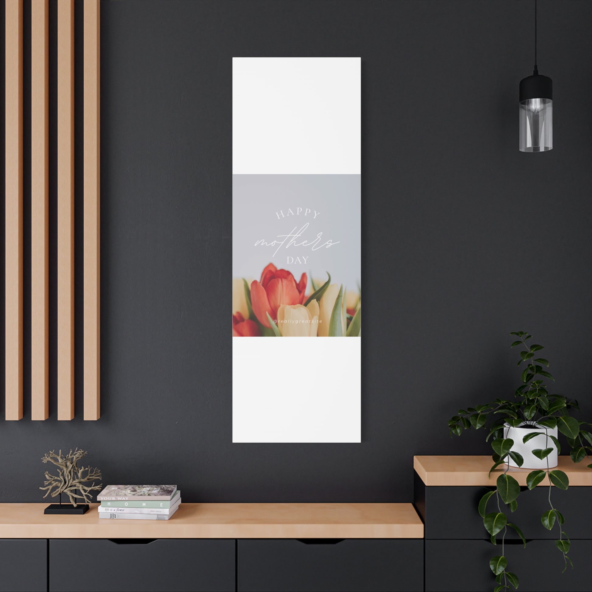 Mother's Day Matte Canvas Wall Art - Floral Design