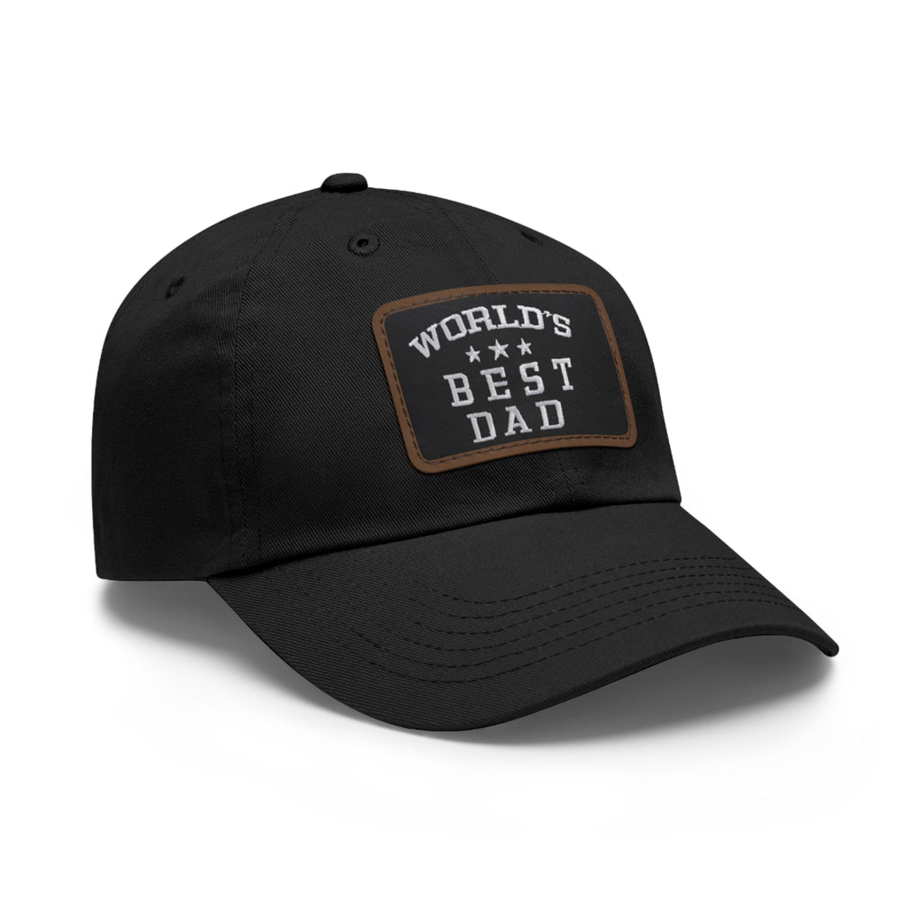 World's Best Dad Leather Patch Dad Hat