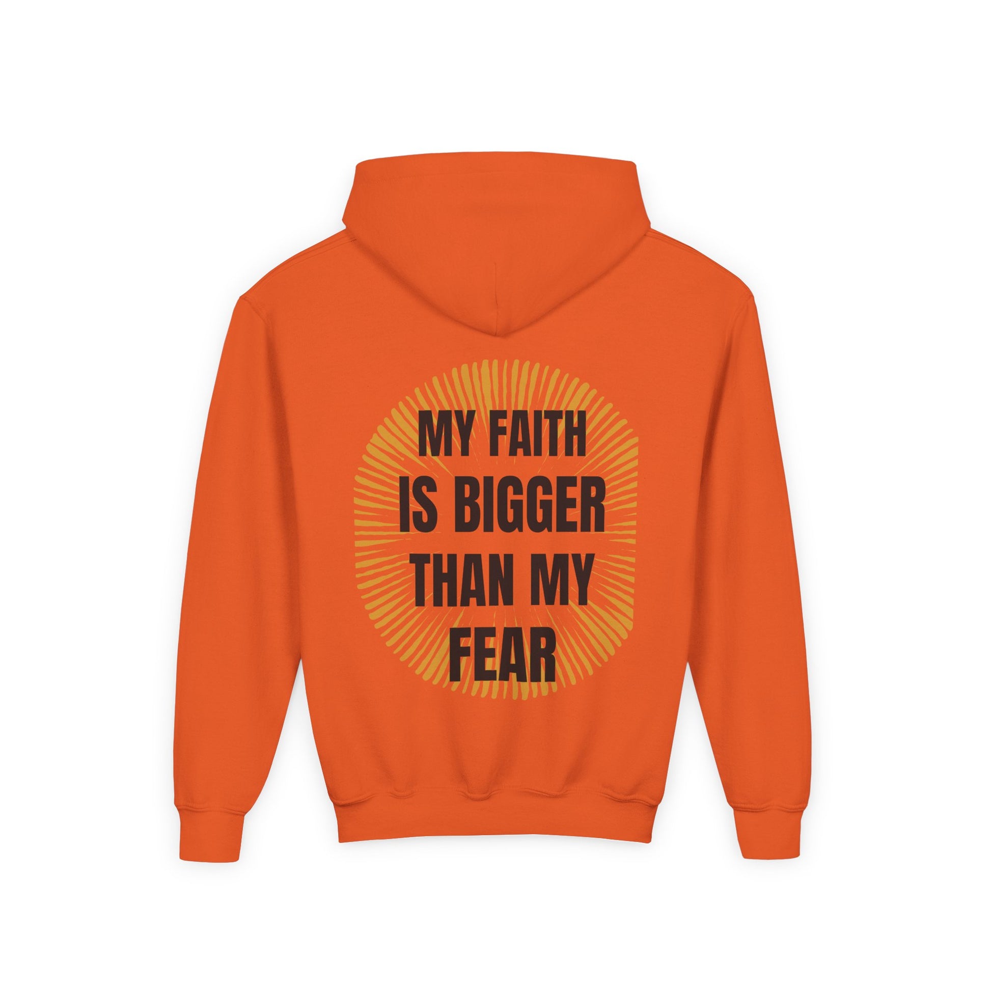 Inspirational Youth Hoodie - "Faith Over Fear" Design
