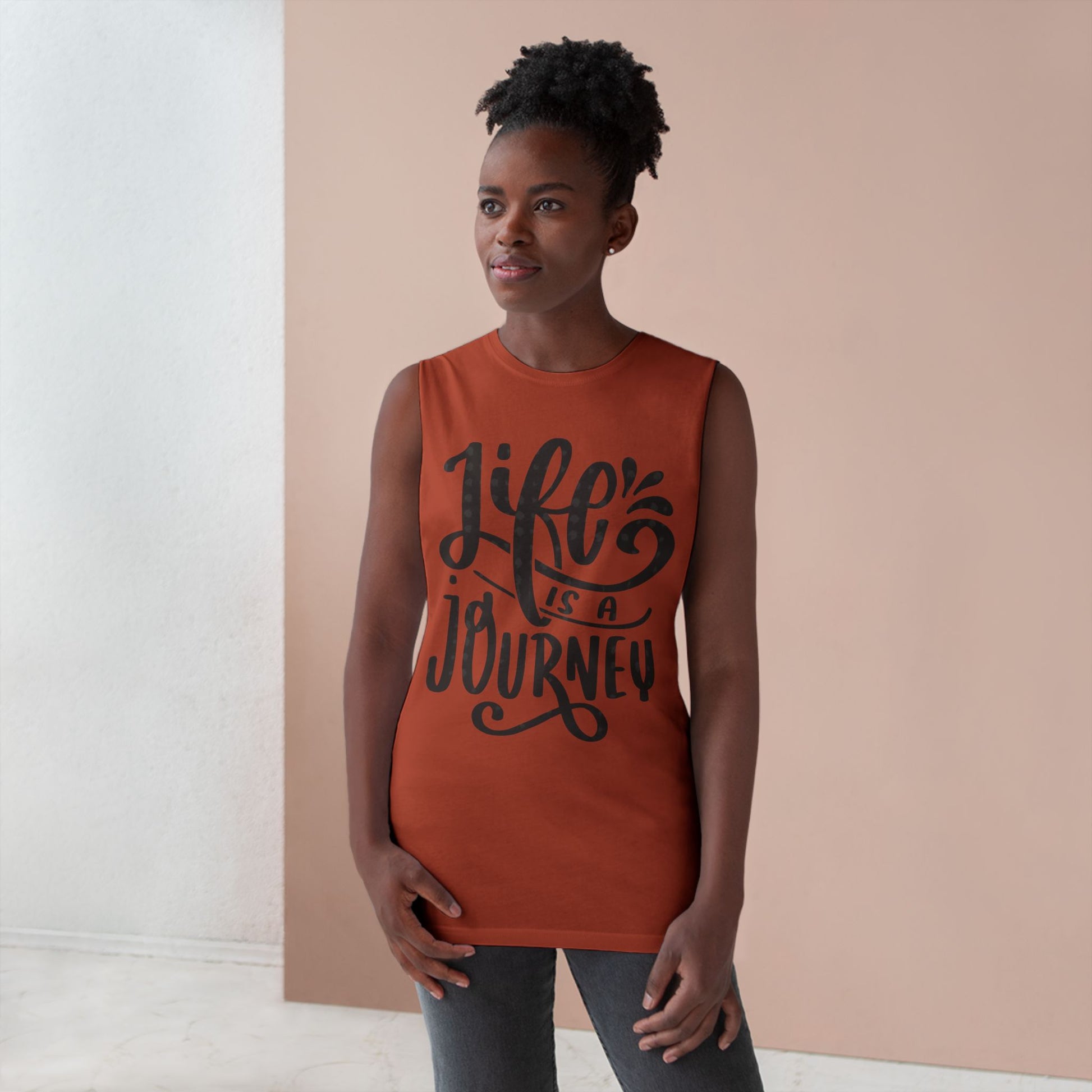 Inspirational Unisex Tank Top - 'Life is a Journey' & 'Things Change Around You'