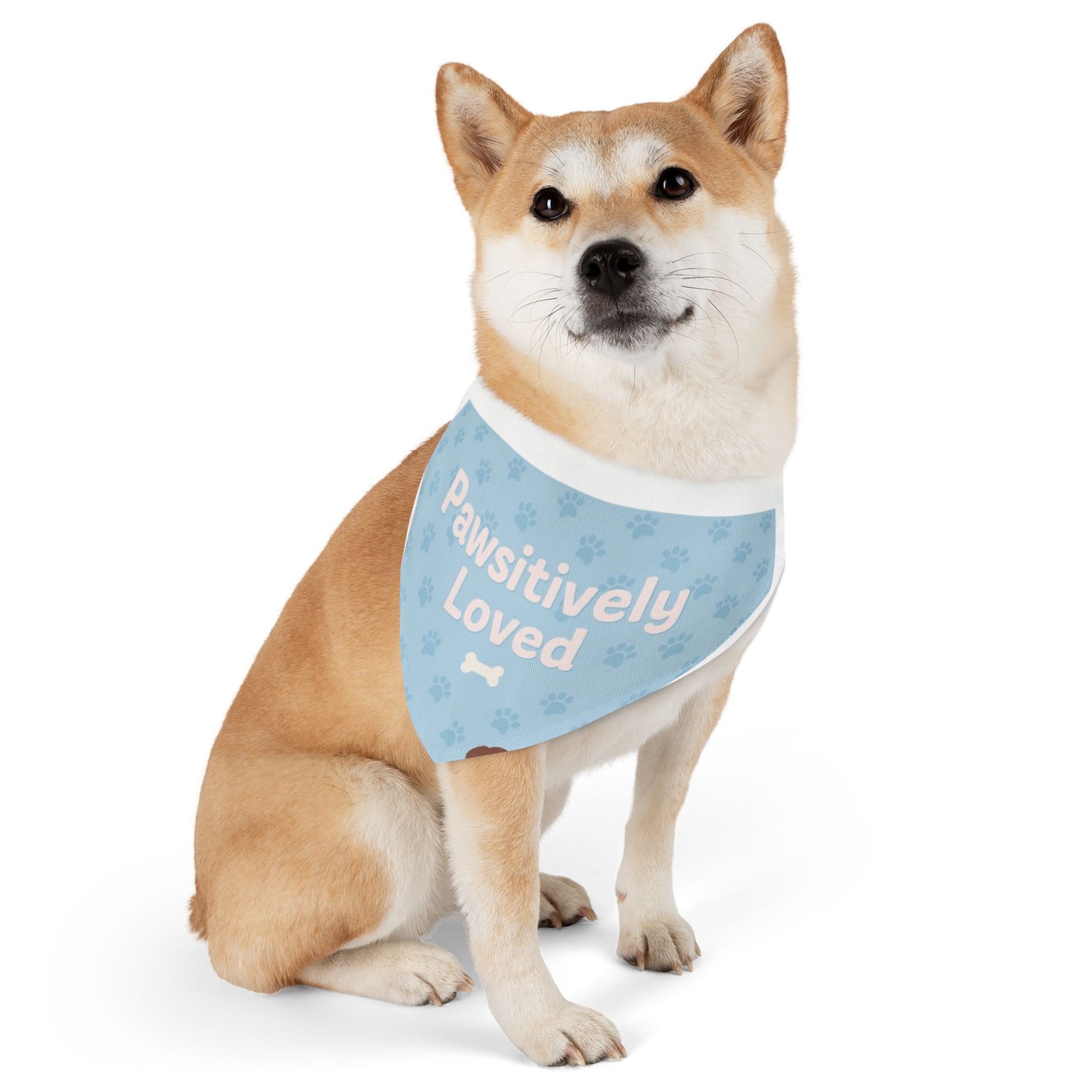 Pawsitively Loved Pet Bandana Collar - Stylish Dog Accessory for Celebrations