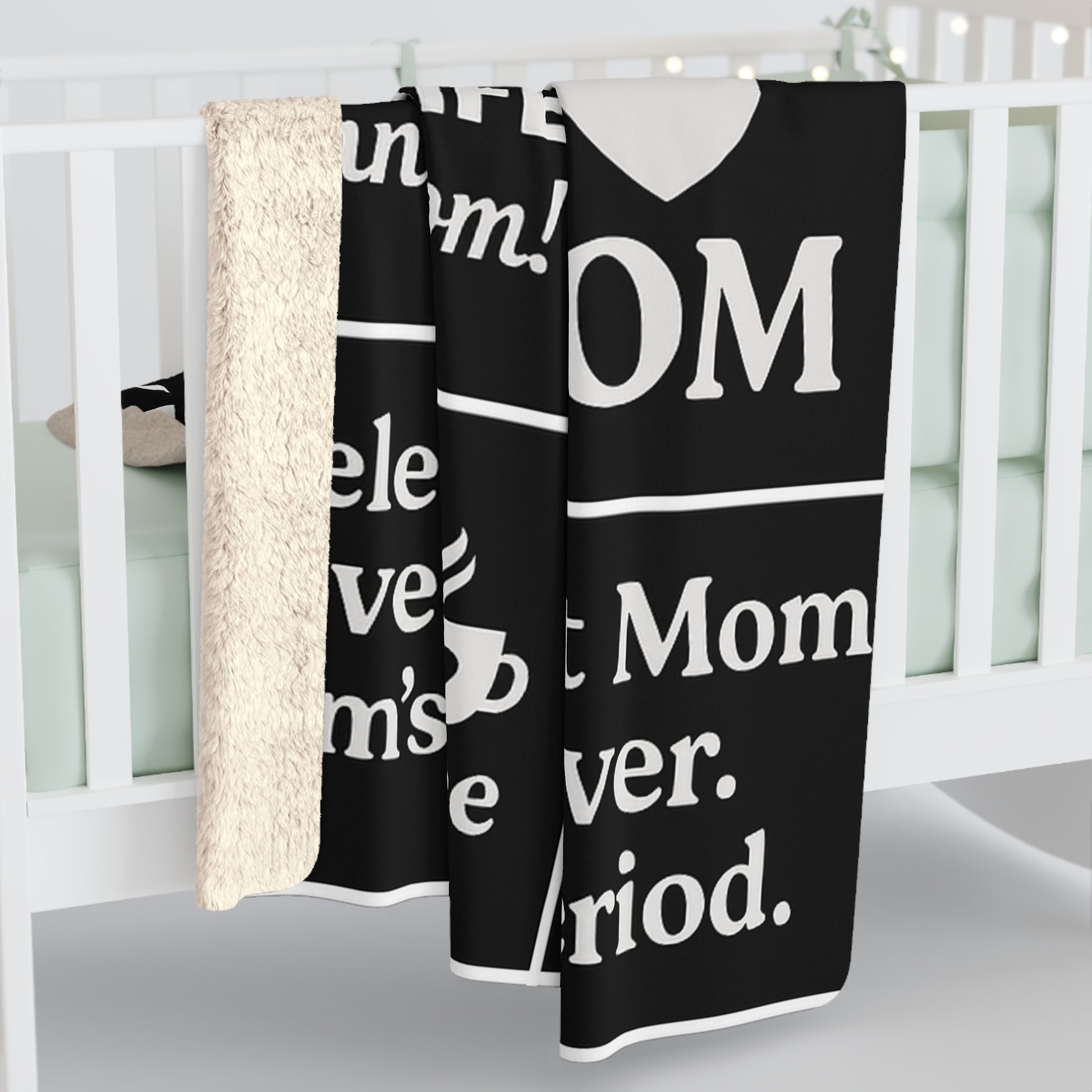 Cozy Sherpa Fleece Blanket for Moms - 'Best Mom Ever' Gift