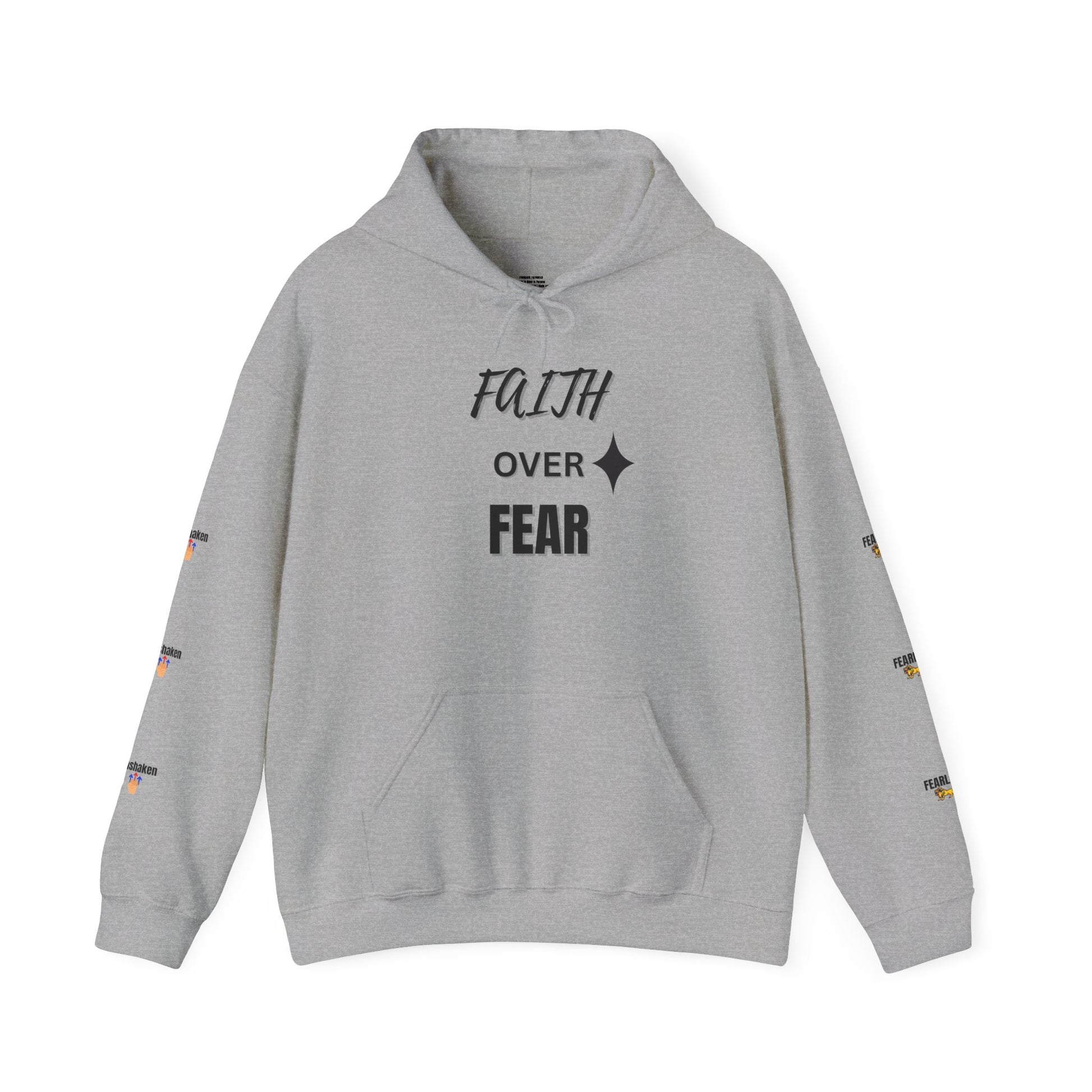 Faith Over Fear Hoodie - Unisex Heavy Blend Sweatshirt for Comfort and Inspiration