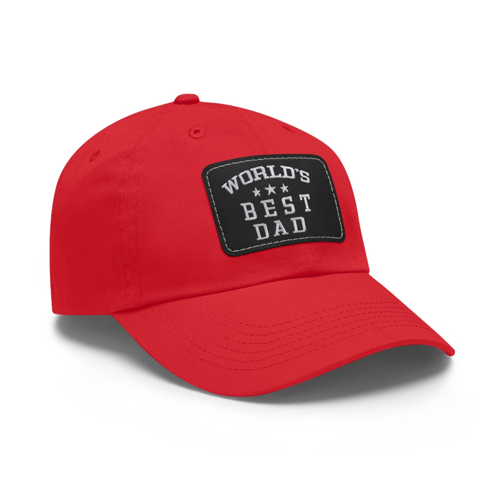 World's Best Dad Leather Patch Dad Hat