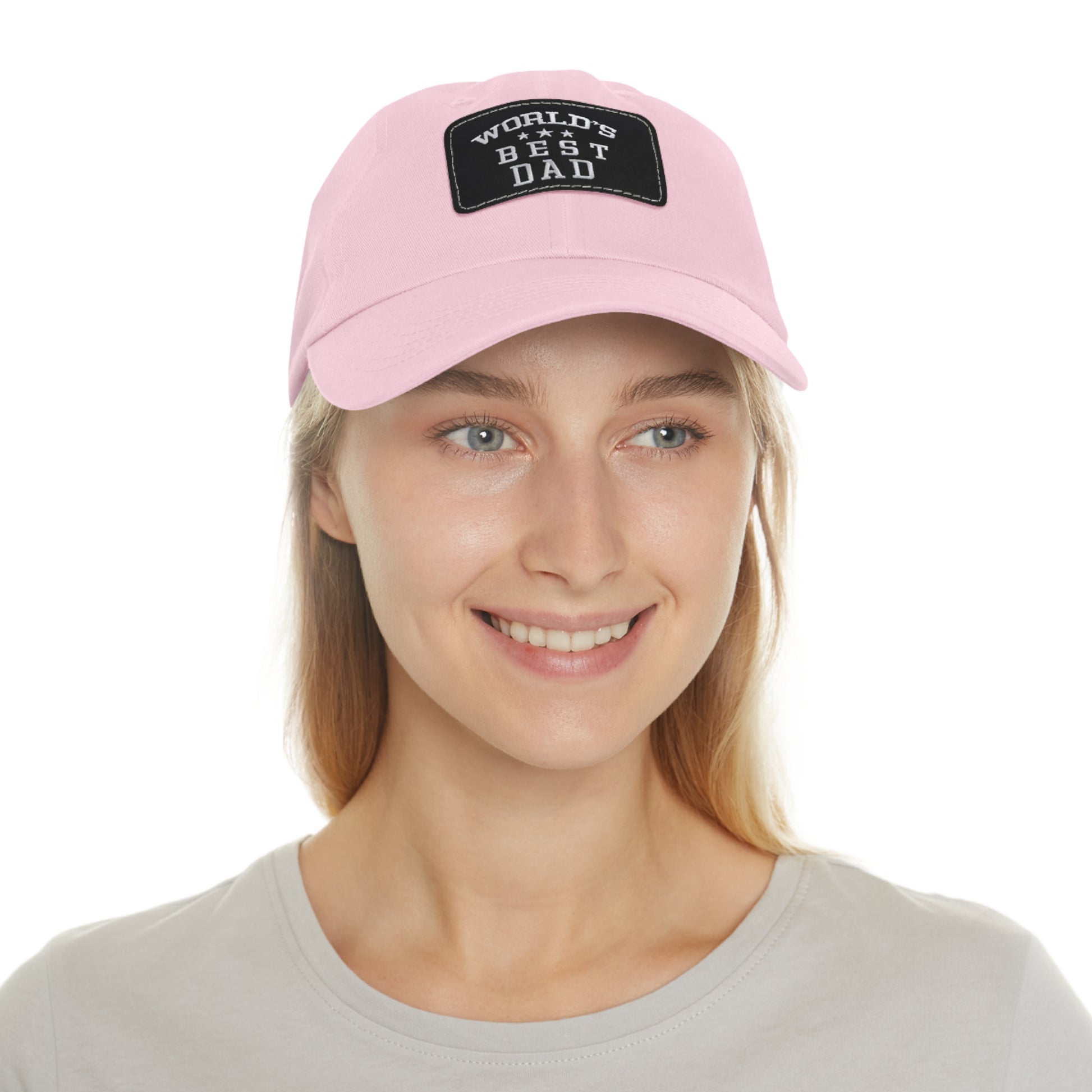 World's Best Dad Leather Patch Dad Hat