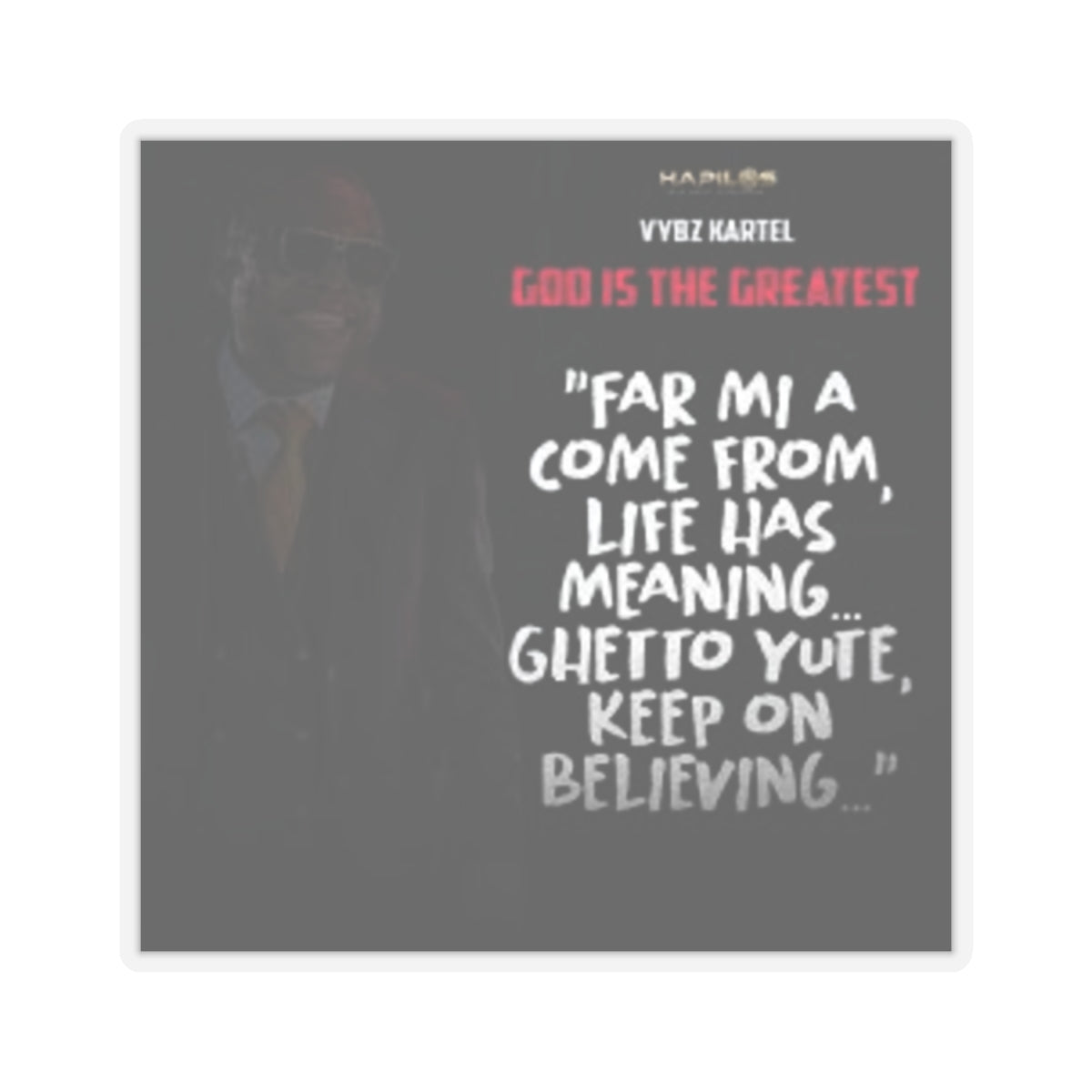 Vybz Kartel Inspirational Kiss-Cut Stickers, Motivational Laptop Decal, Positive Affirmation Stickers, Ghetto Yute Stickers, Belief [...]