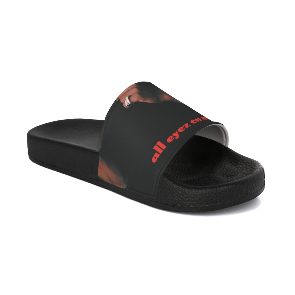 Men's Slide Sandals - All Eyez On Me Design for Casual Comfort