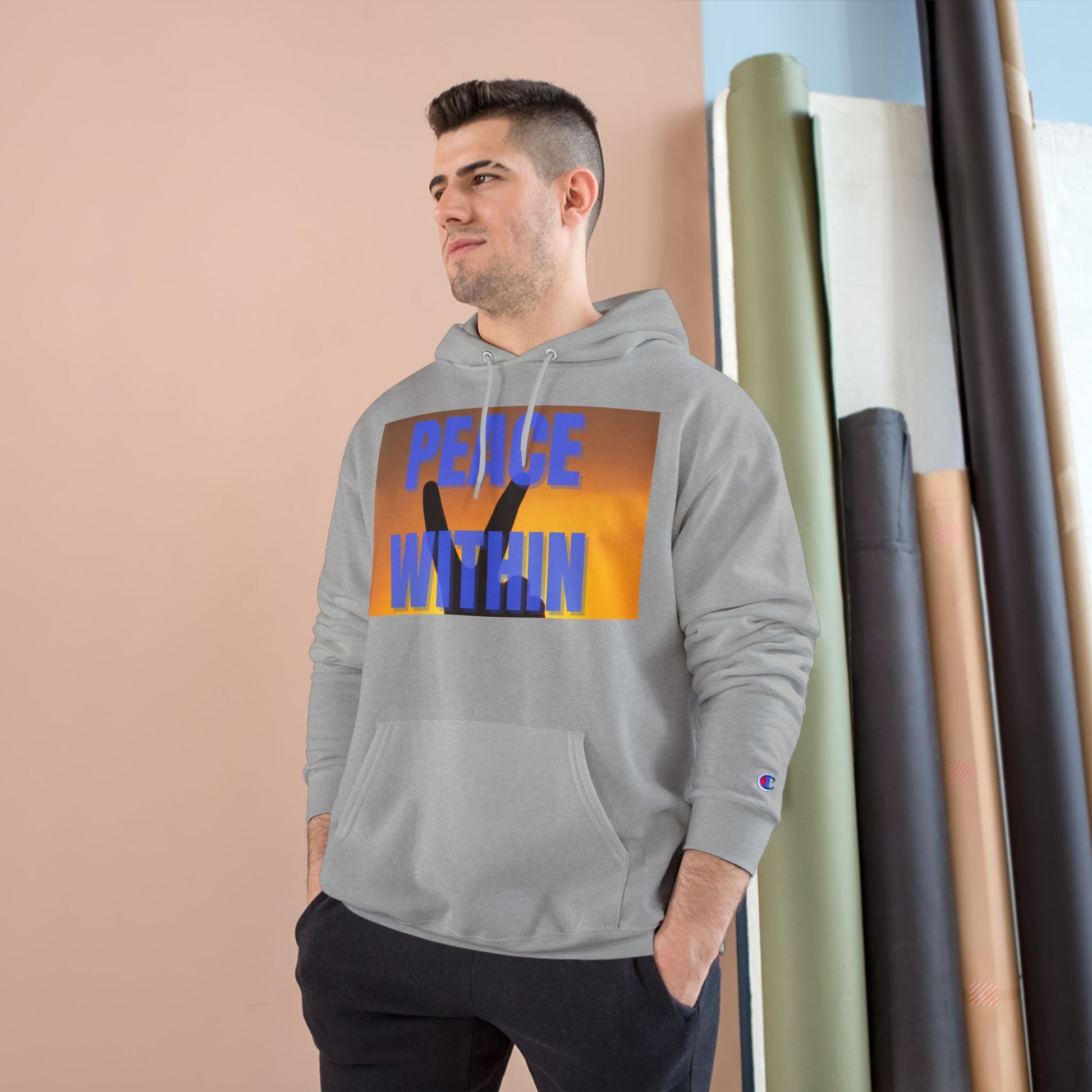 Champion Hoodie - Peace Within & Fly Like an Eagle | Inspirational Apparel