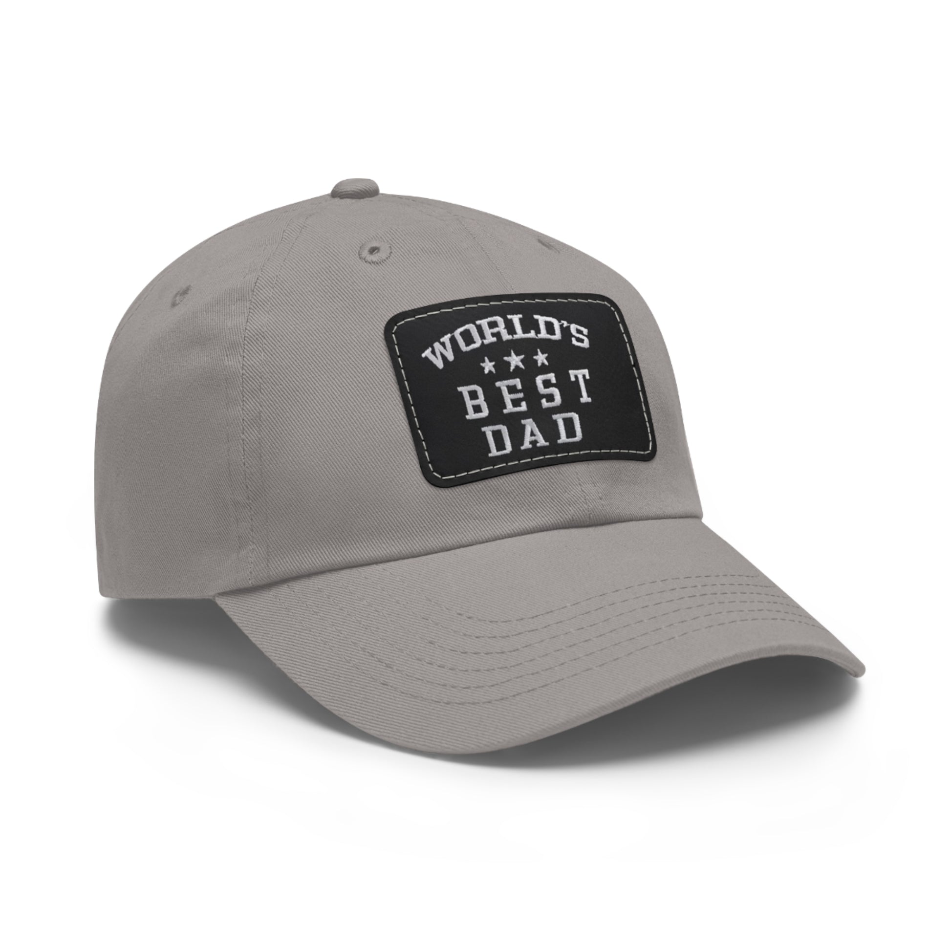 World's Best Dad Leather Patch Dad Hat