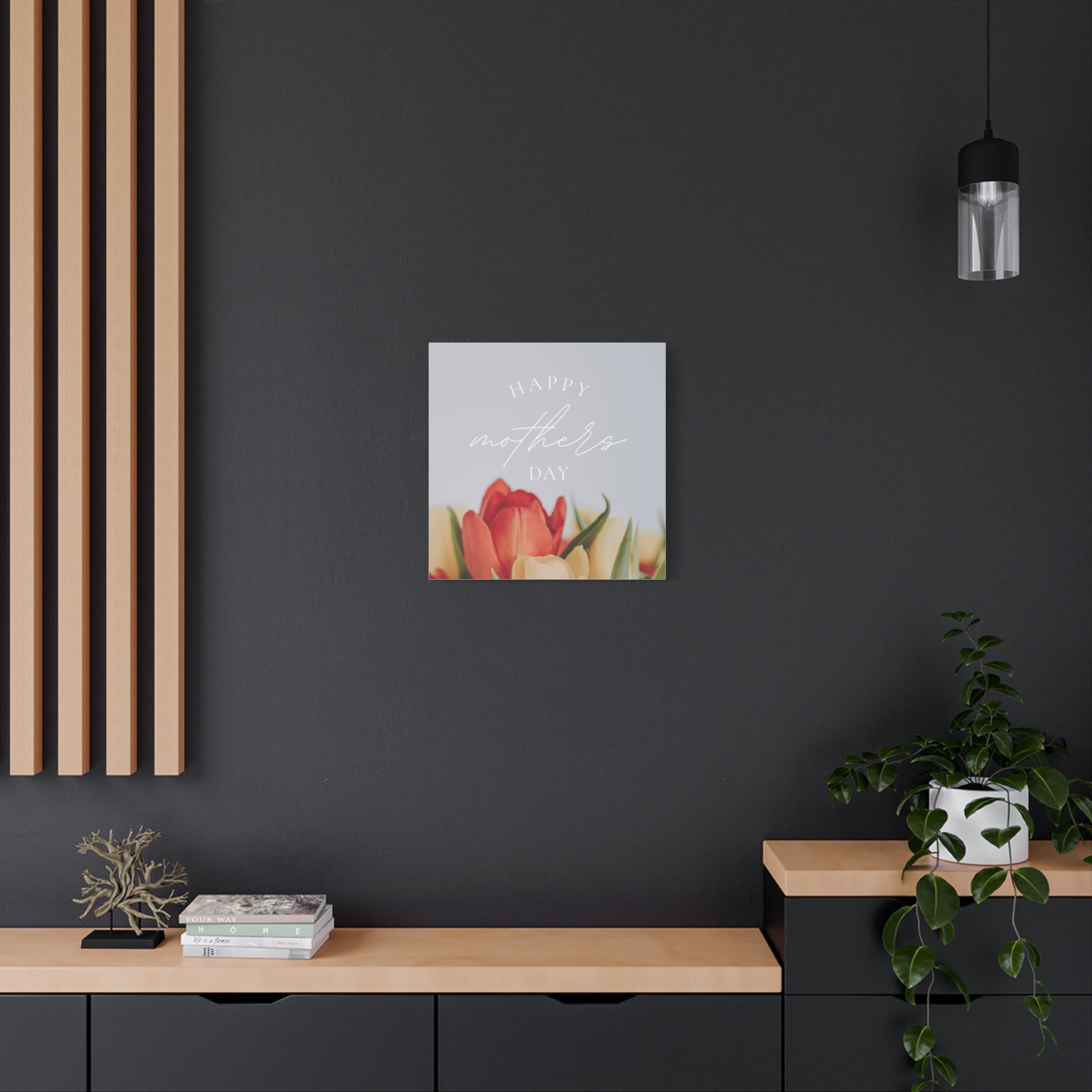 Mother's Day Matte Canvas Wall Art - Floral Design