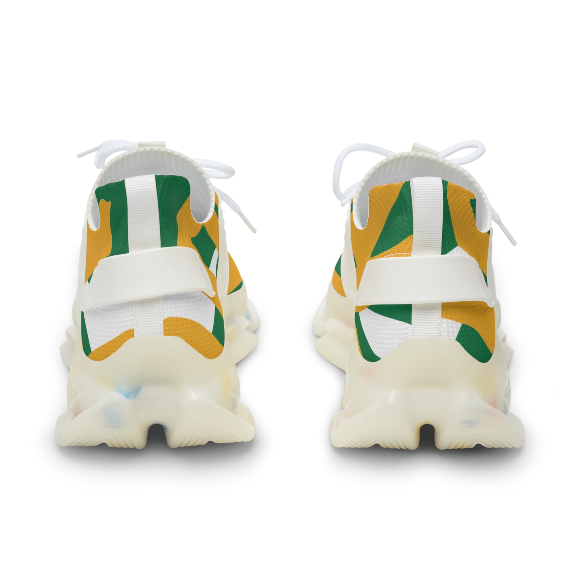 Stylish Men's Mesh Sneakers - Trendy Yellow and Green Athletic Shoes