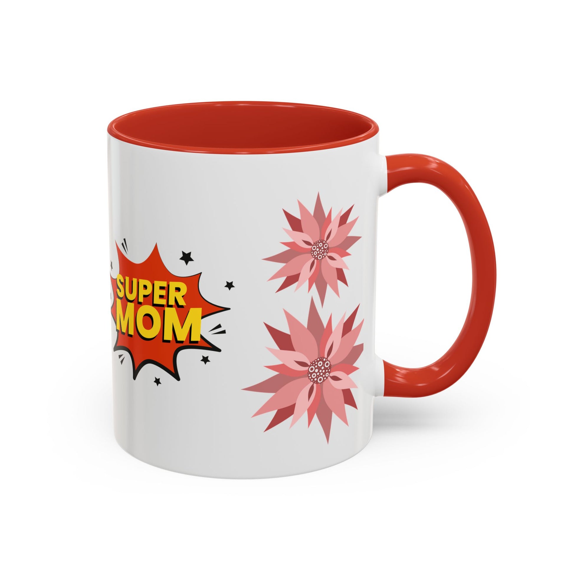 Super Mom Accent Coffee Mug - Perfect Gift for Mother's Day & Birthdays