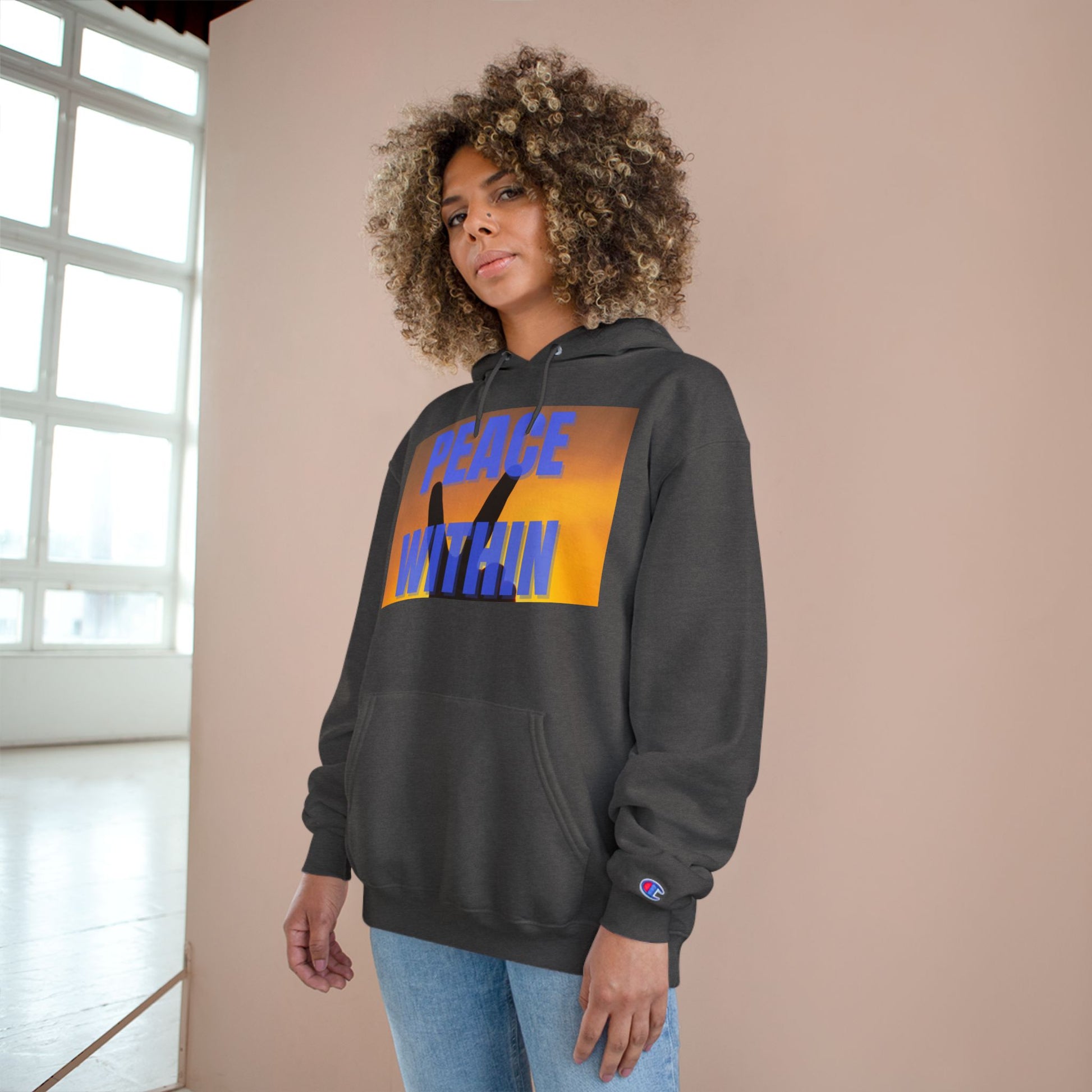 Champion Hoodie - Peace Within & Fly Like an Eagle | Inspirational Apparel