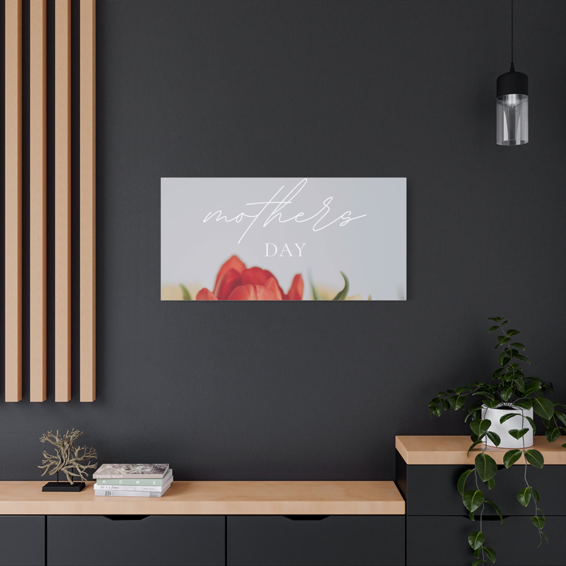 Mother's Day Matte Canvas Wall Art - Floral Design