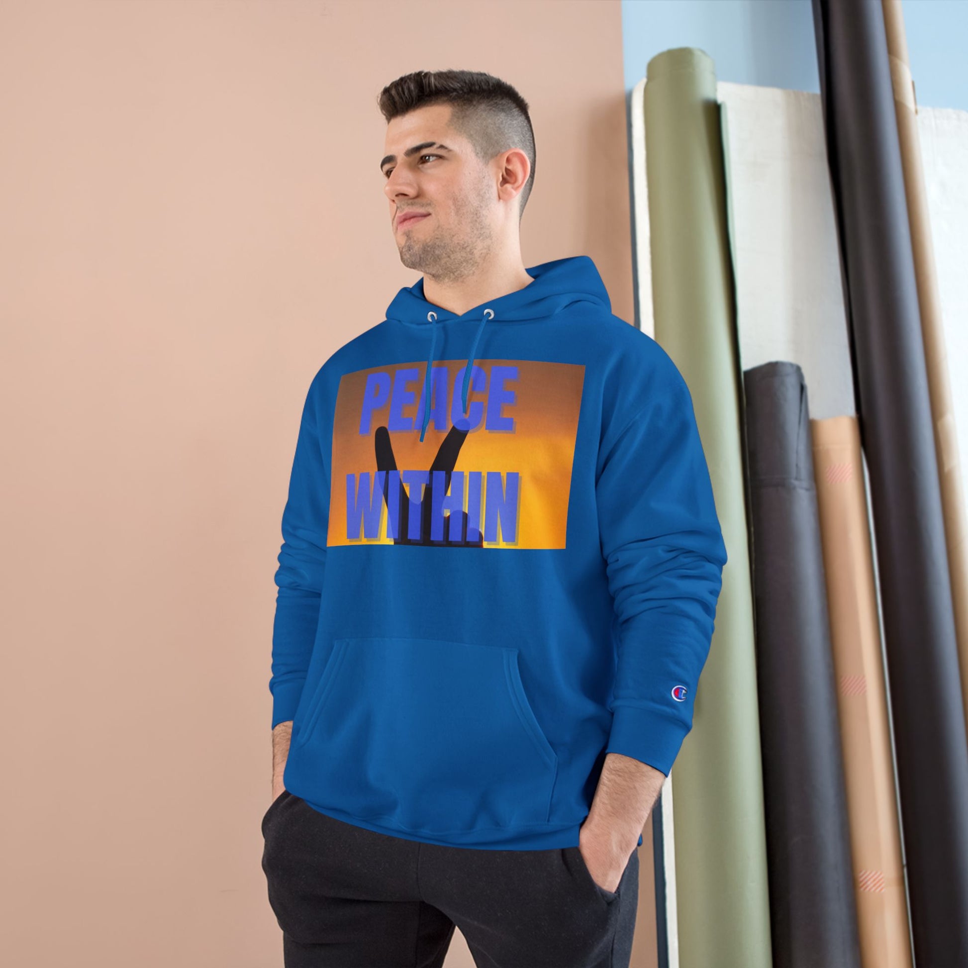 Champion Hoodie - Peace Within & Fly Like an Eagle | Inspirational Apparel