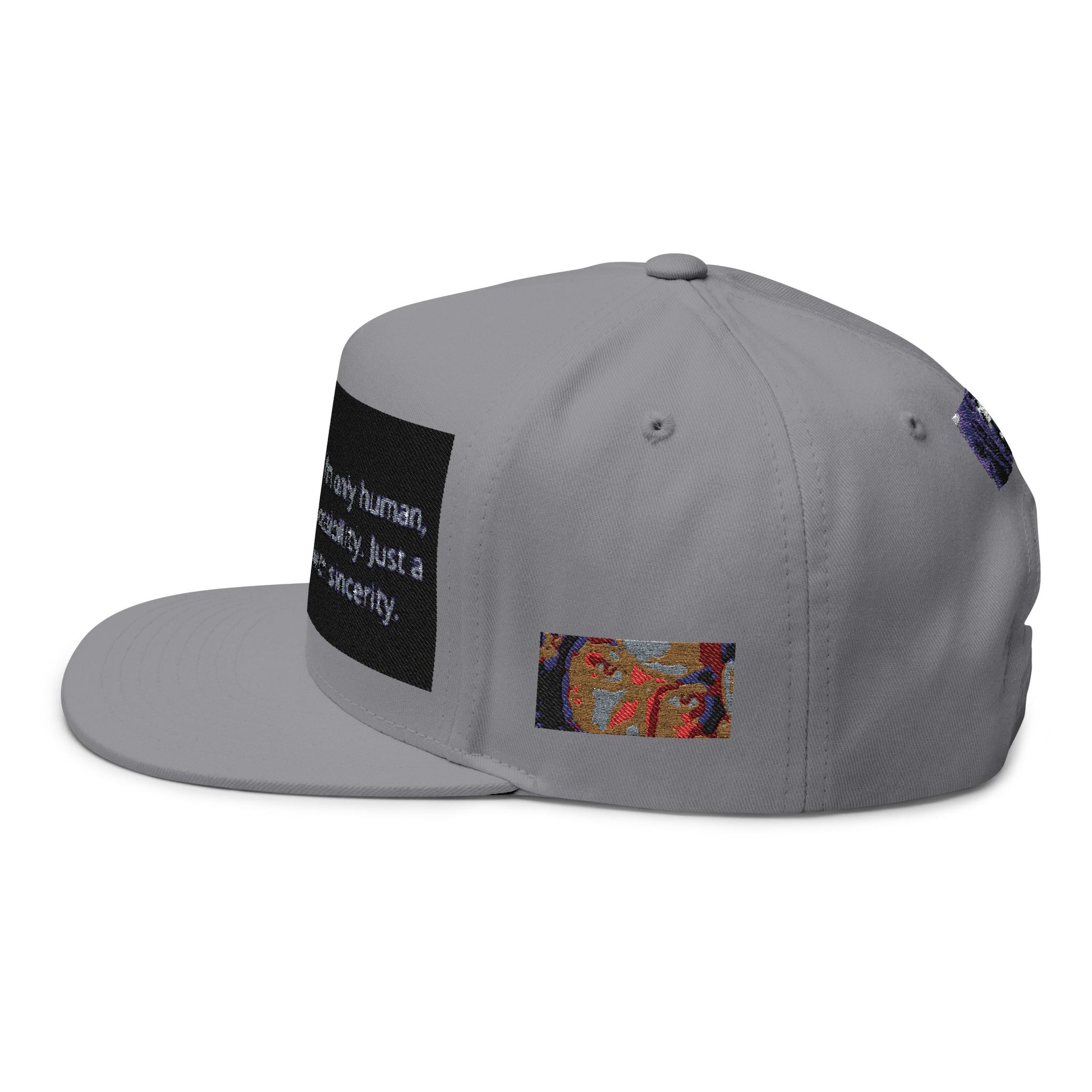 Embroidered Flat Bill Cap - Statement Hat for Women, Casual Style, Gift for Her, Trendy Accessory, Unique Fashion Statement